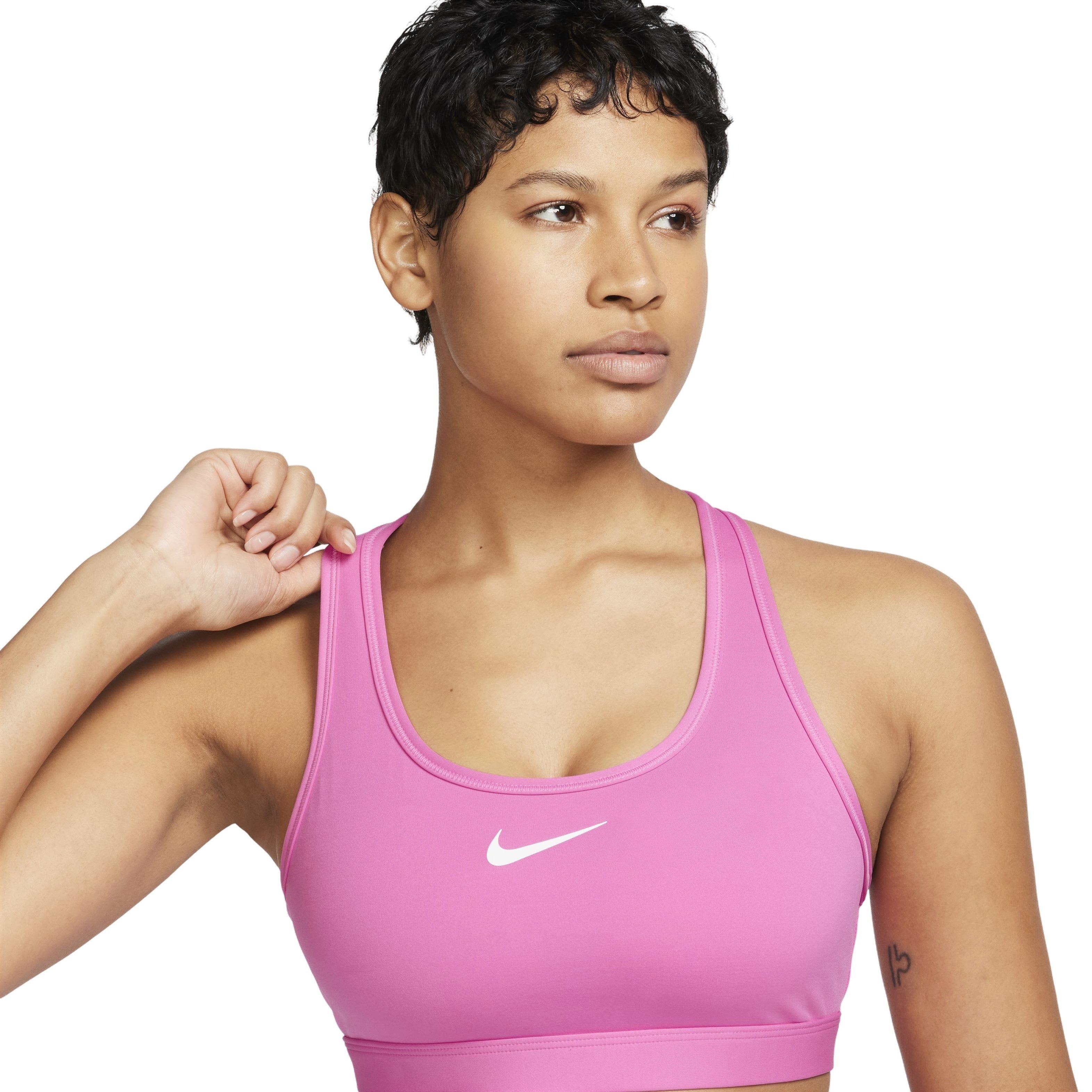 Nike Women's Swoosh Med Padded Sports Bra - RED Thumbnail View 3