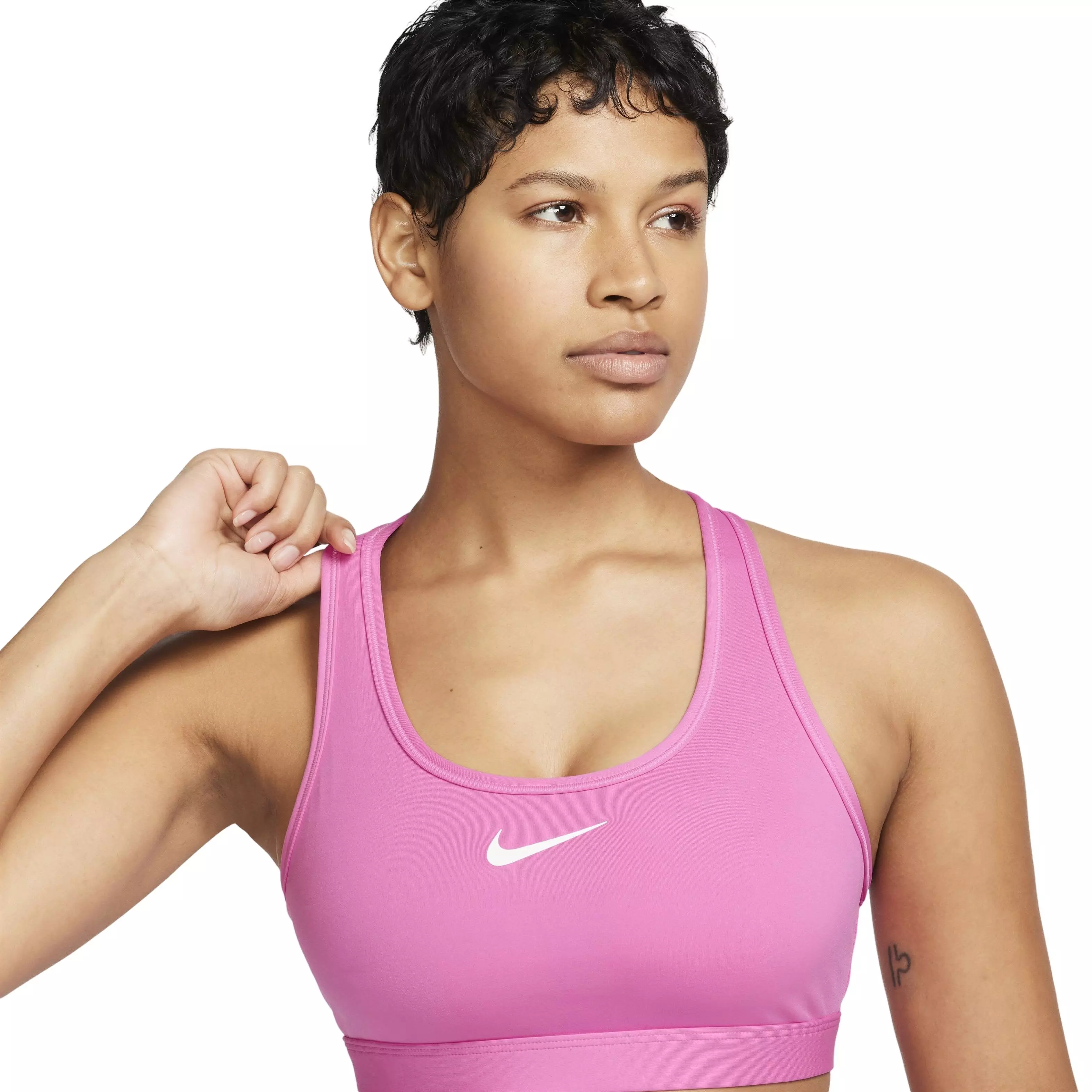 Nike Women's Swoosh Med Padded Sports Bra - RED