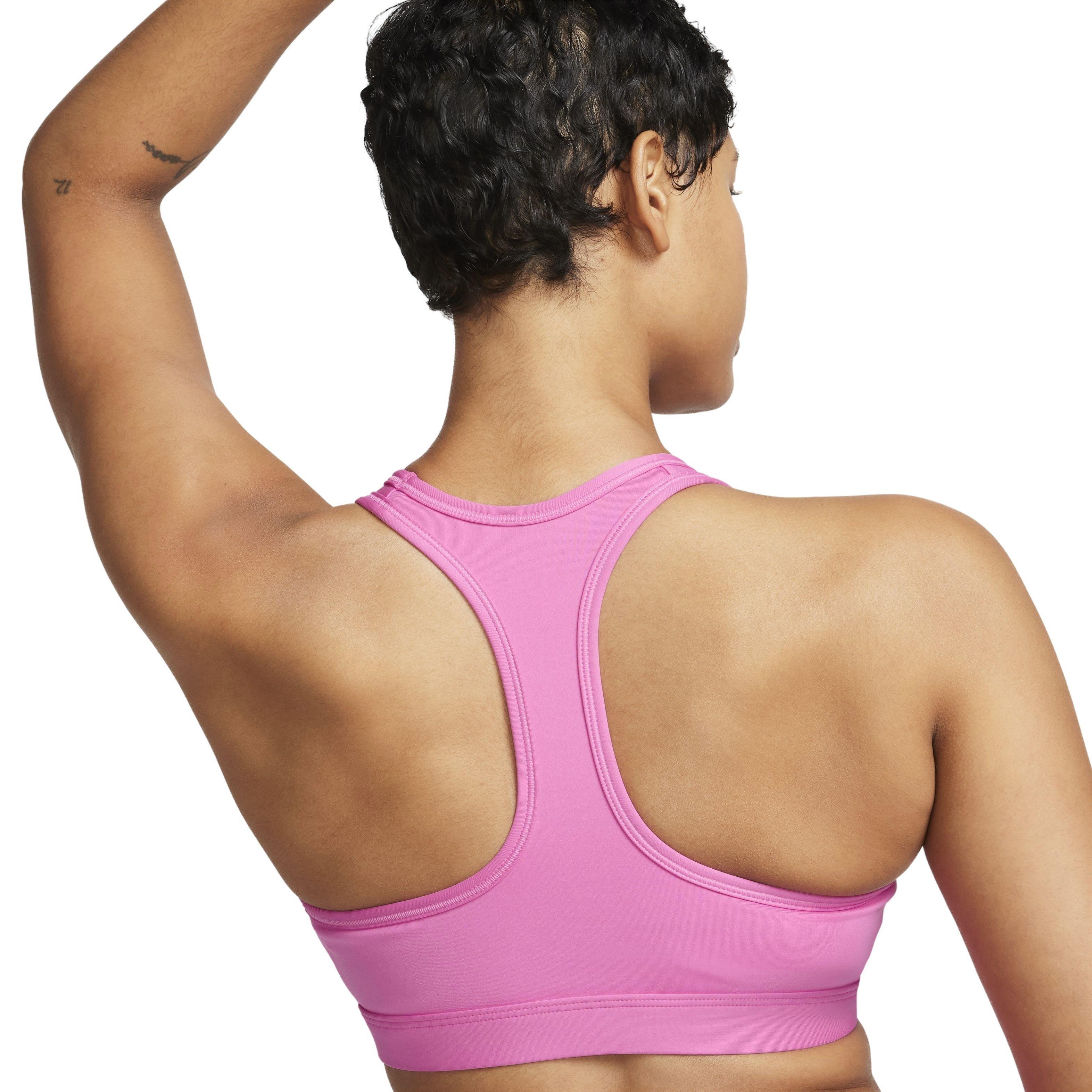 Nike Women's Swoosh Med Padded Sports Bra - RED Thumbnail View 4