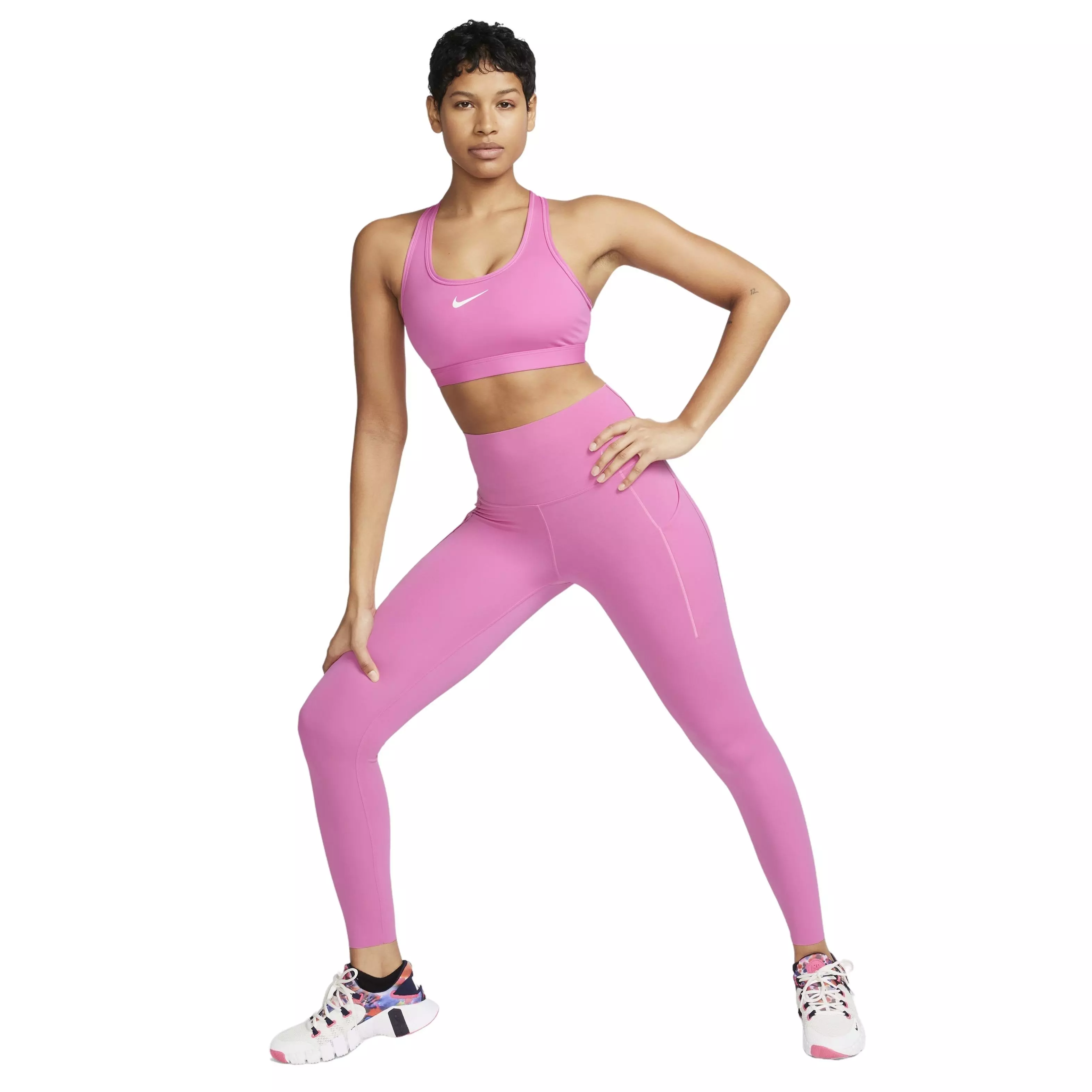 Nike Women's Swoosh Med Padded Sports Bra - RED