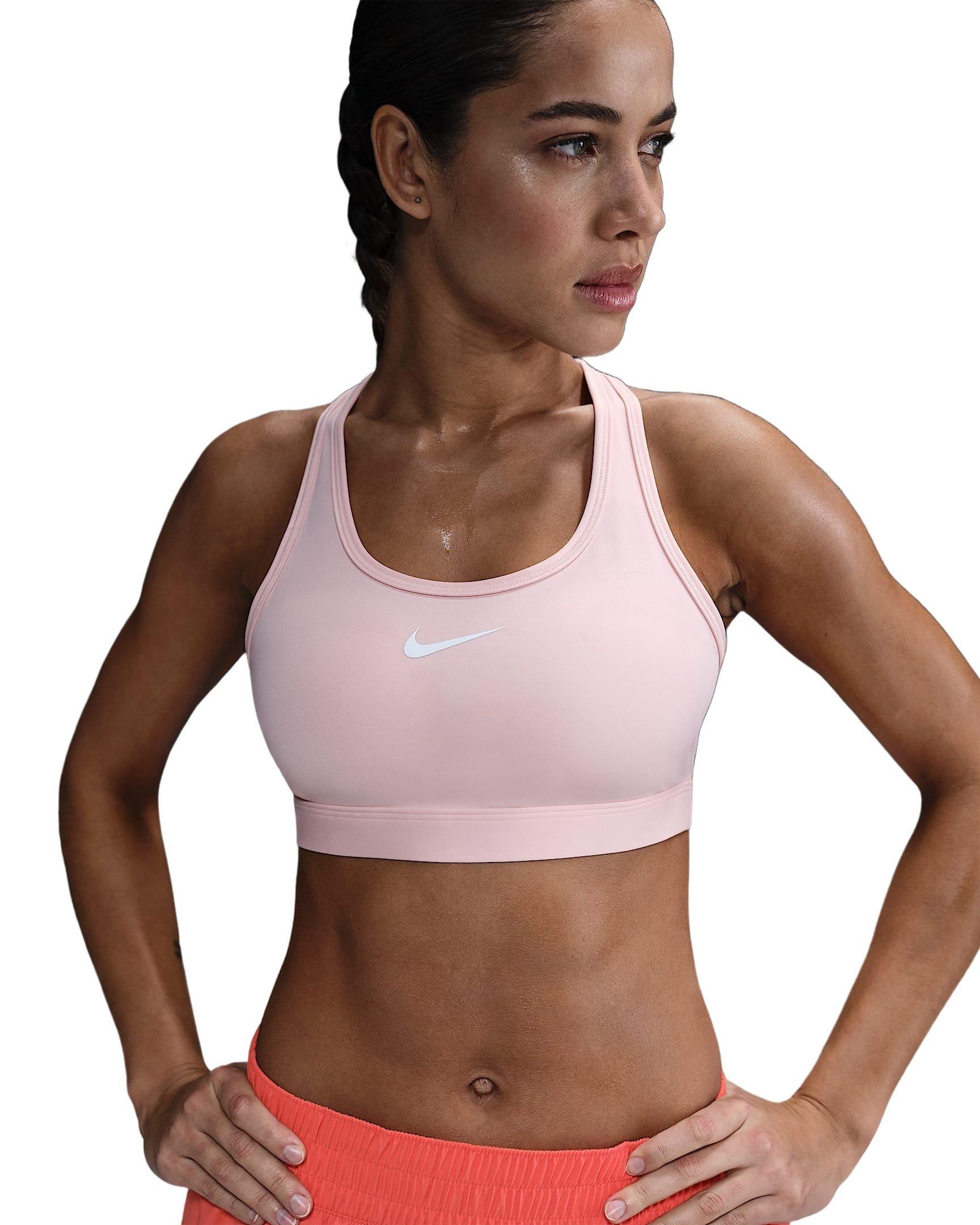 Nike Women's Swoosh Med Padded Sports Bra - LT PINK Thumbnail View 1