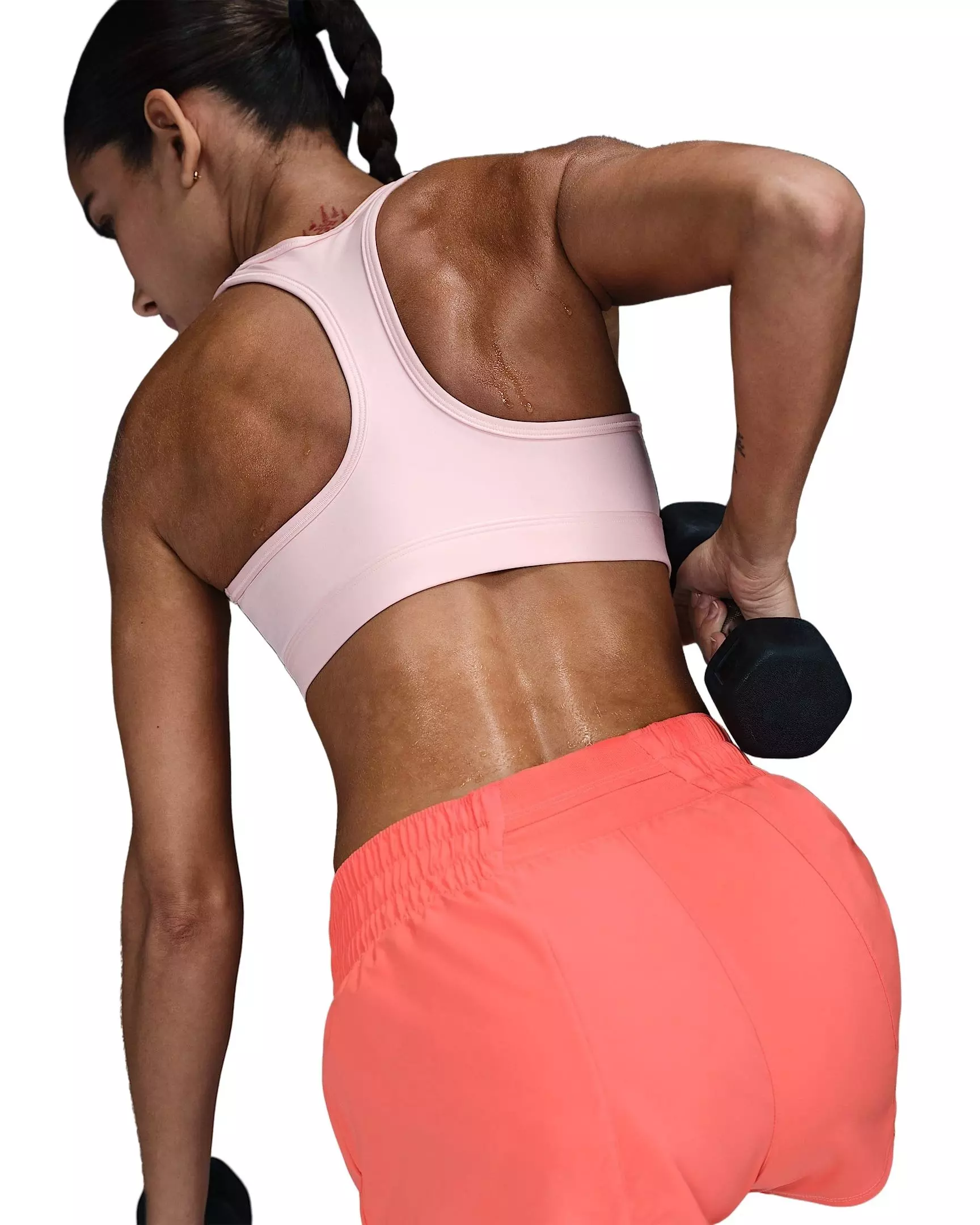 Nike Women's Swoosh Med Padded Sports Bra - LT PINK