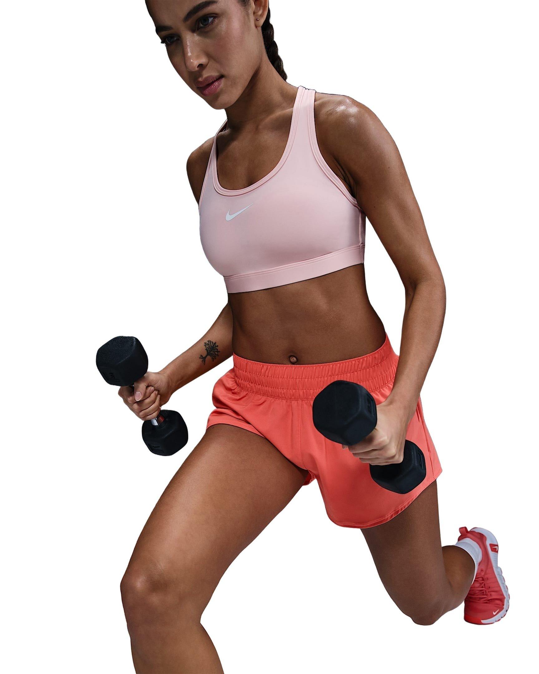 Nike Women's Swoosh Med Padded Sports Bra - LT PINK Thumbnail View 3