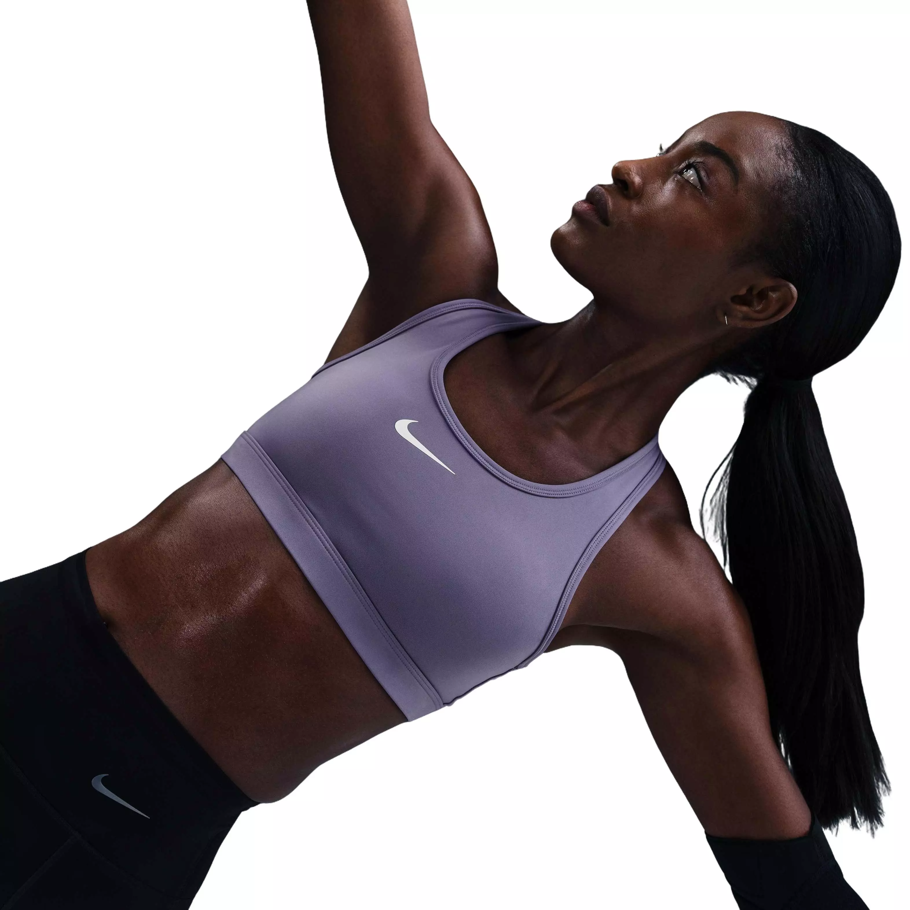 Nike Women's Swoosh Med Padded Sports Bra - PURPLE