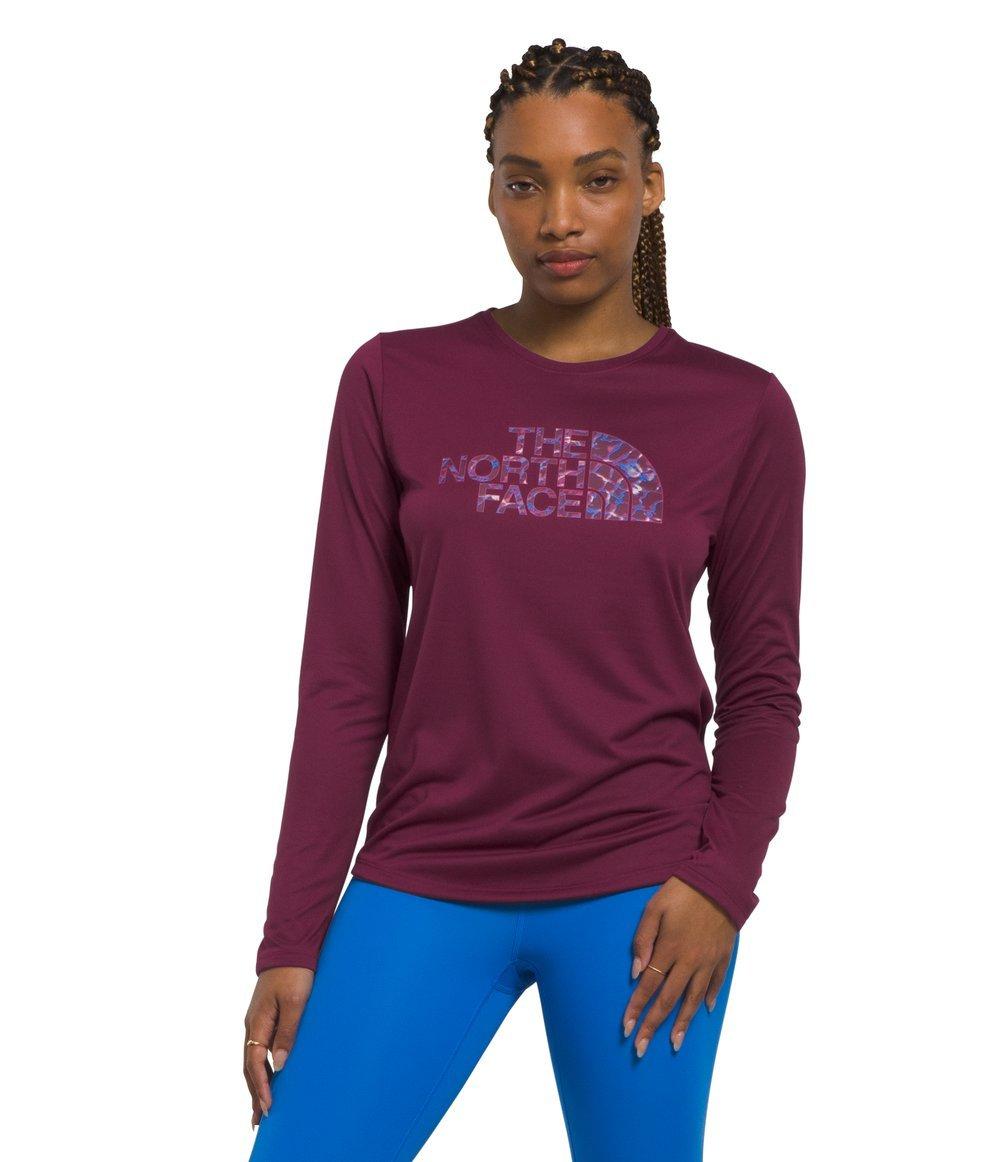 The North Face Women's Elevation Long Sleeve T-Shirt - BERRY Thumbnail View 1