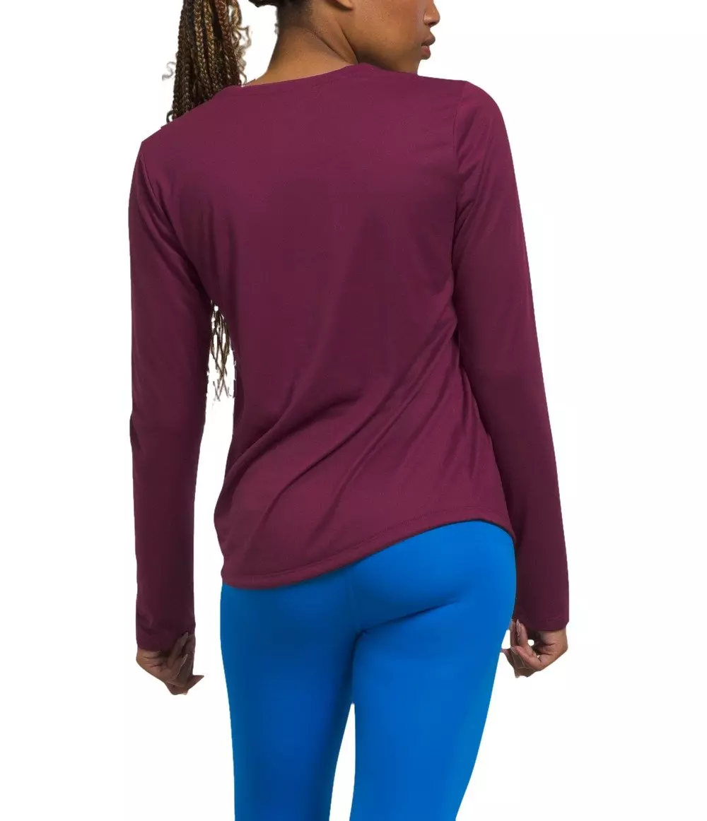The North Face Women's Elevation Long Sleeve T-Shirt - BERRY