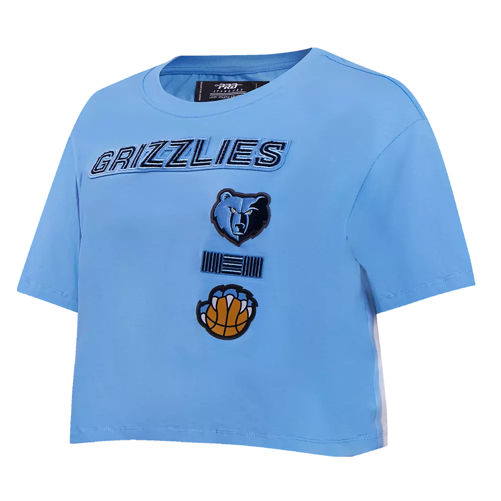 Pro Standard Women's Memphis Grizzlies Retro Classic Boxy Tee - Blue - BLUE