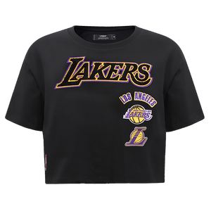 Pro Standard Women's Los Angeles Lakers Retro Classic Boxy Tee - Black