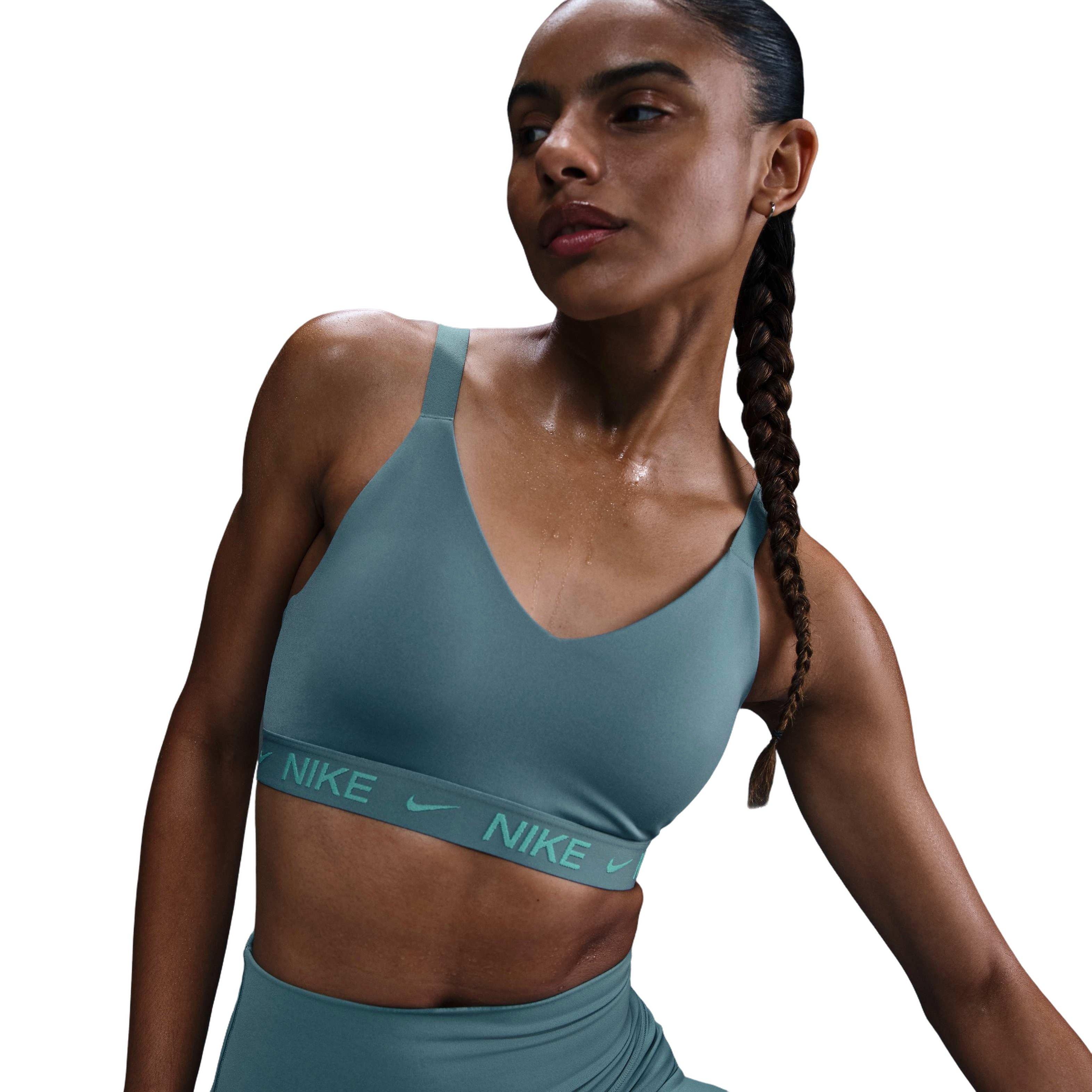 Nike Women's Dri-FIT Indy Med Padded Adjustable Sports Bra -Blue - BLUE Thumbnail View 1