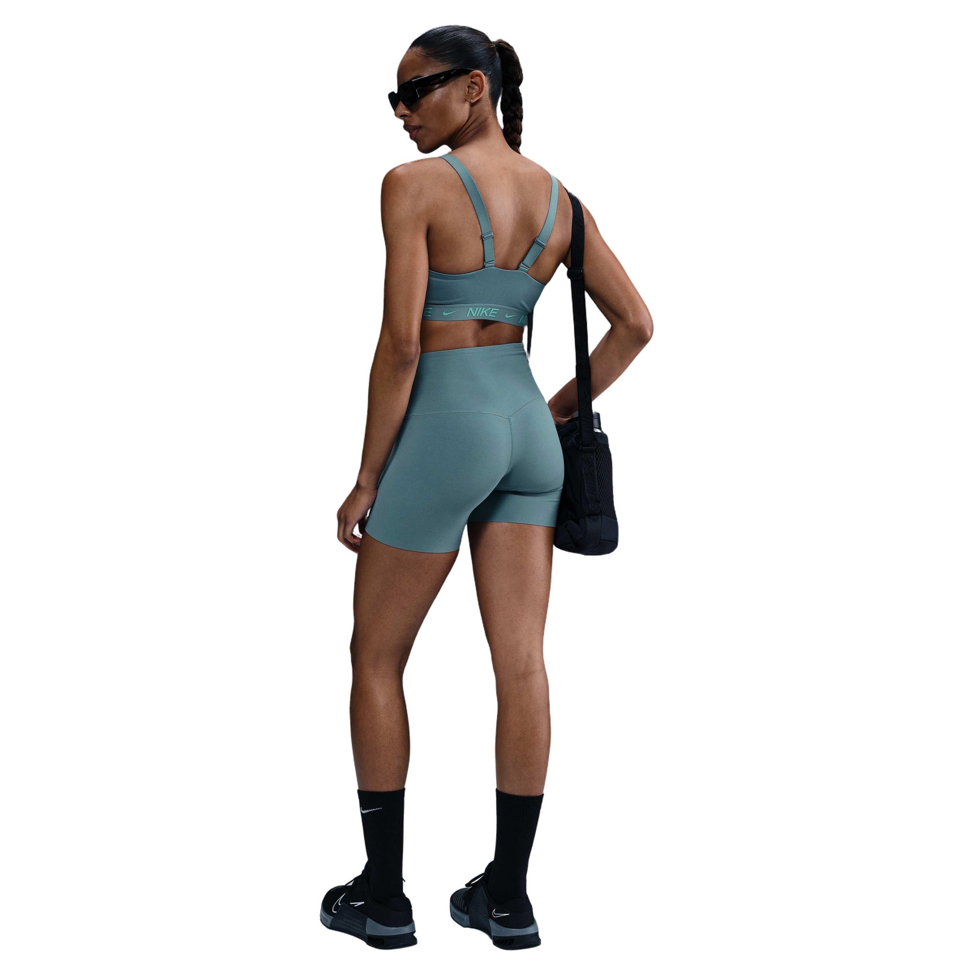 Nike Women's Dri-FIT Indy Med Padded Adjustable Sports Bra -Blue - BLUE Thumbnail View 5