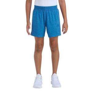 adidas Big Girls' 3-Sripes Melange Short -Blue