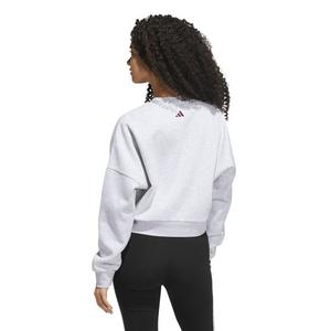 adidas Women's Chenille Logo Graphic Sweatshirt - Lt Grey - LT GREY