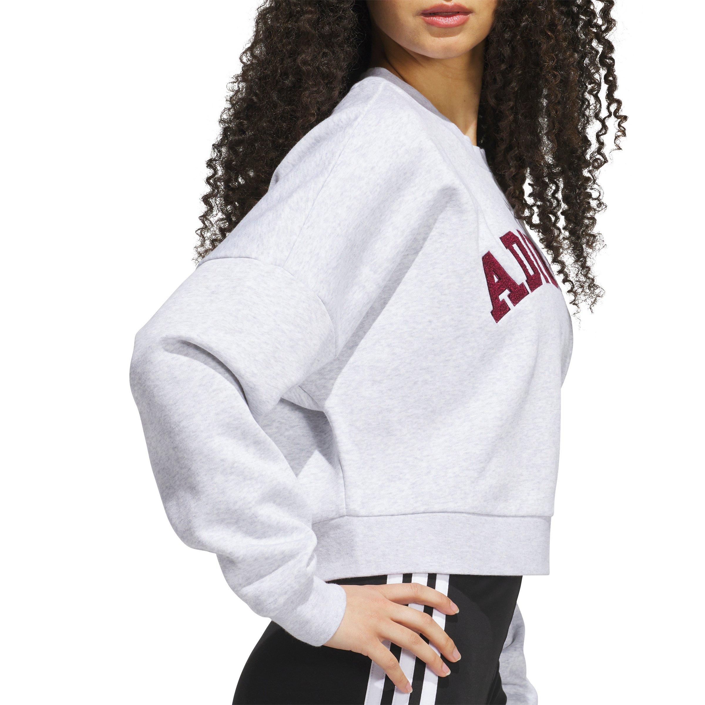 adidas Women's Chenille Logo Graphic Sweatshirt - Lt Grey - LT GREY