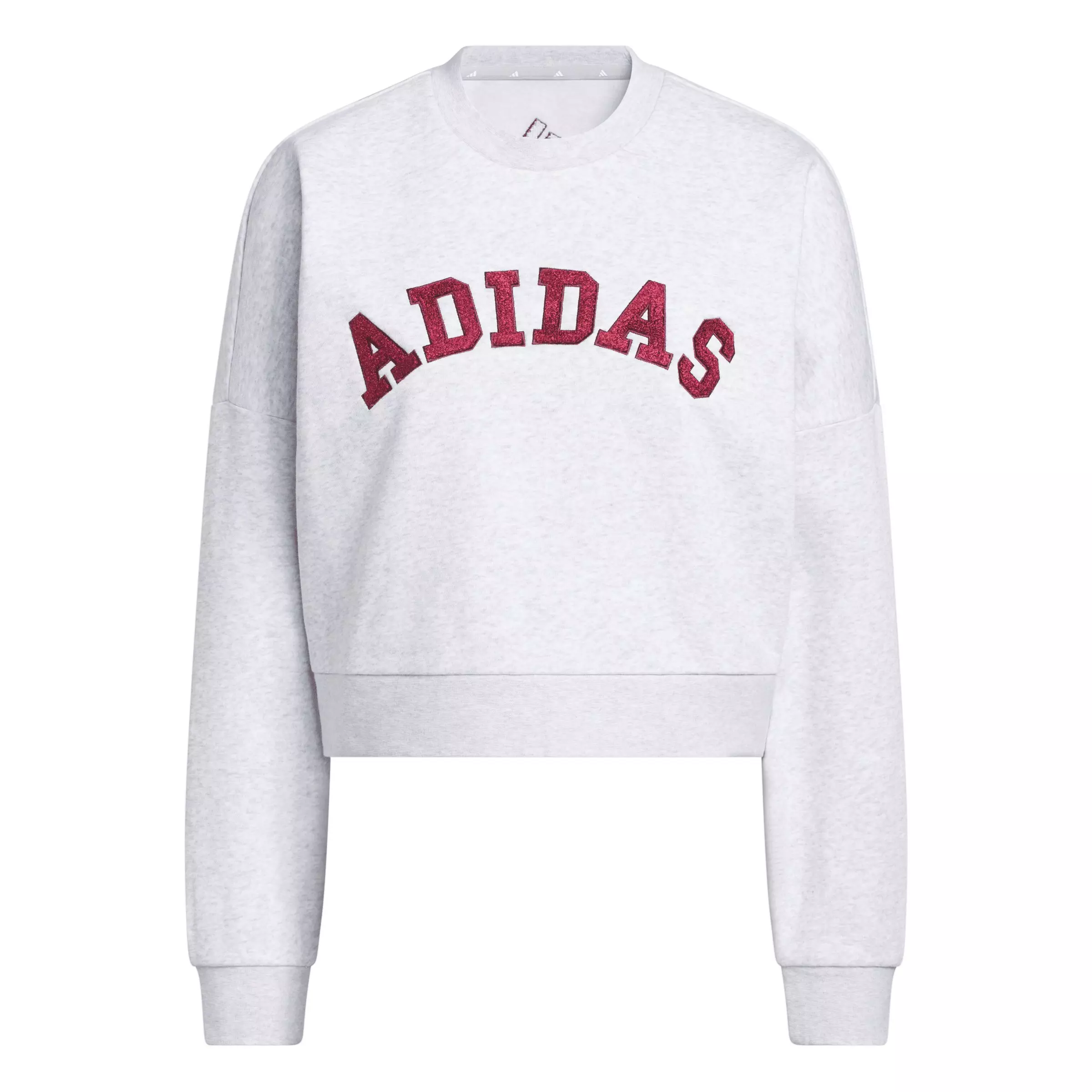 adidas Women's Chenille Logo Graphic Sweatshirt - Lt Grey - LT GREY