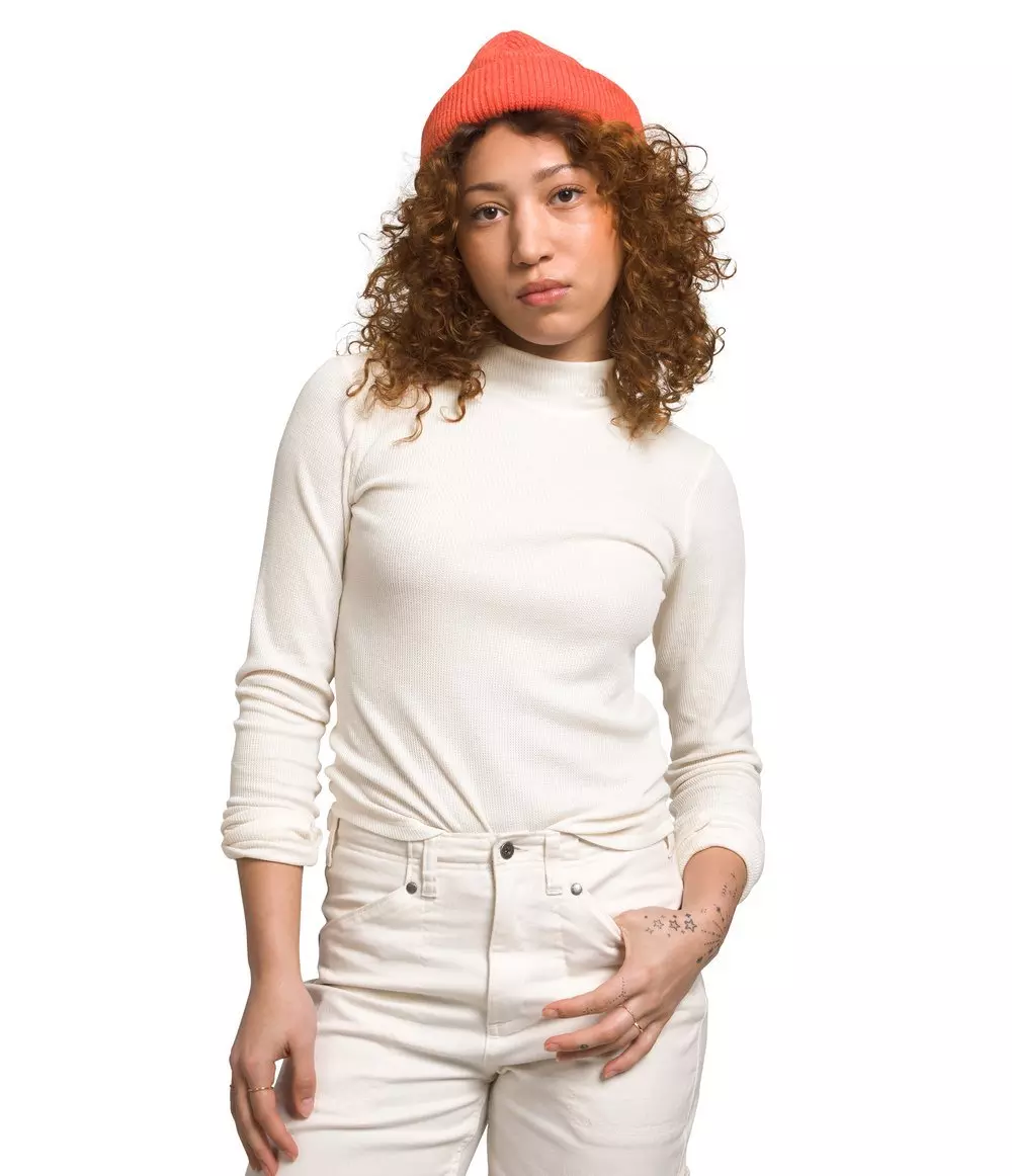 The North Face Women’s Sunpeak Waffle Turtleneck - WHITE
