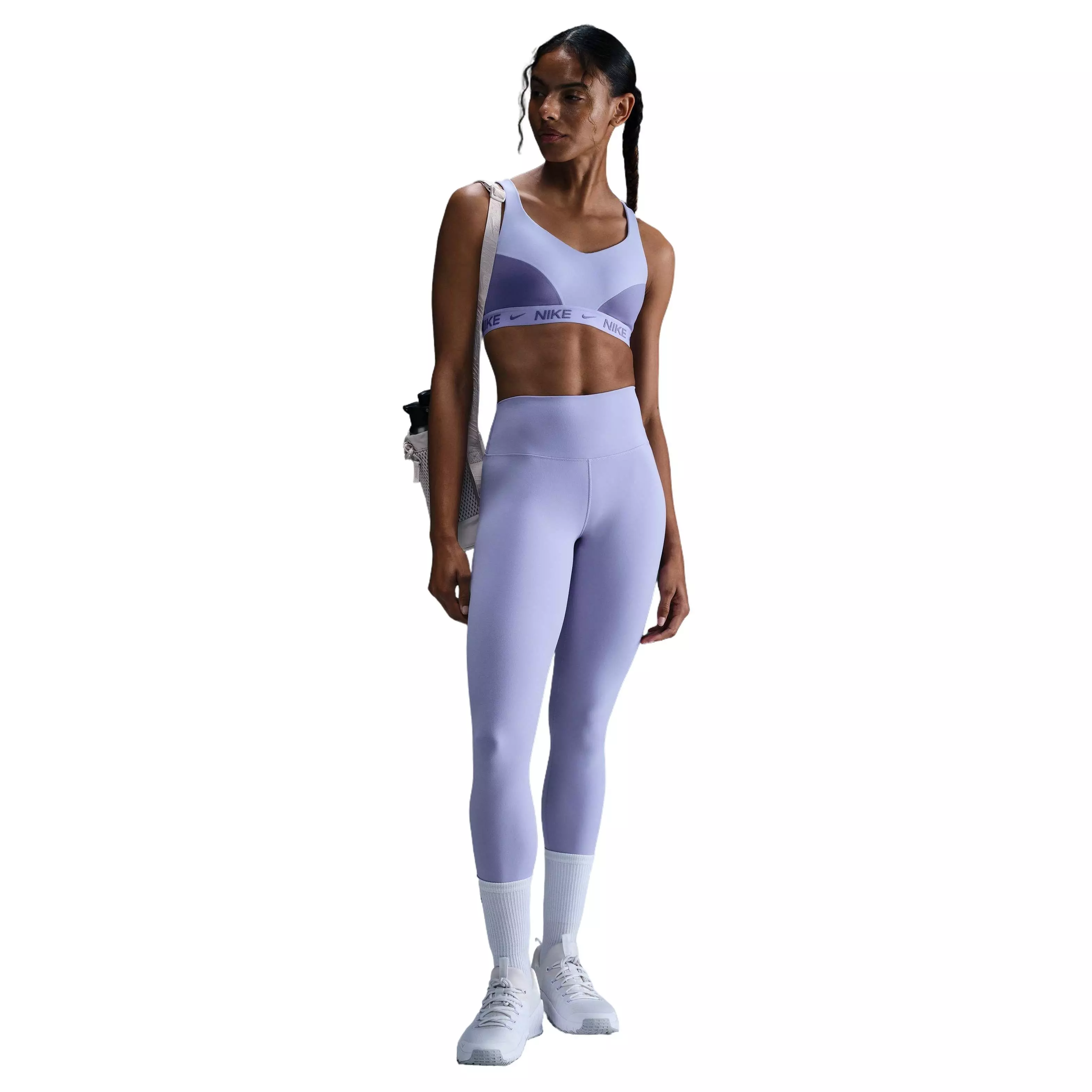 Nike Women's Dri-FIT Indy High Padded Adjustable Sports Bra - Purple - PURPLE