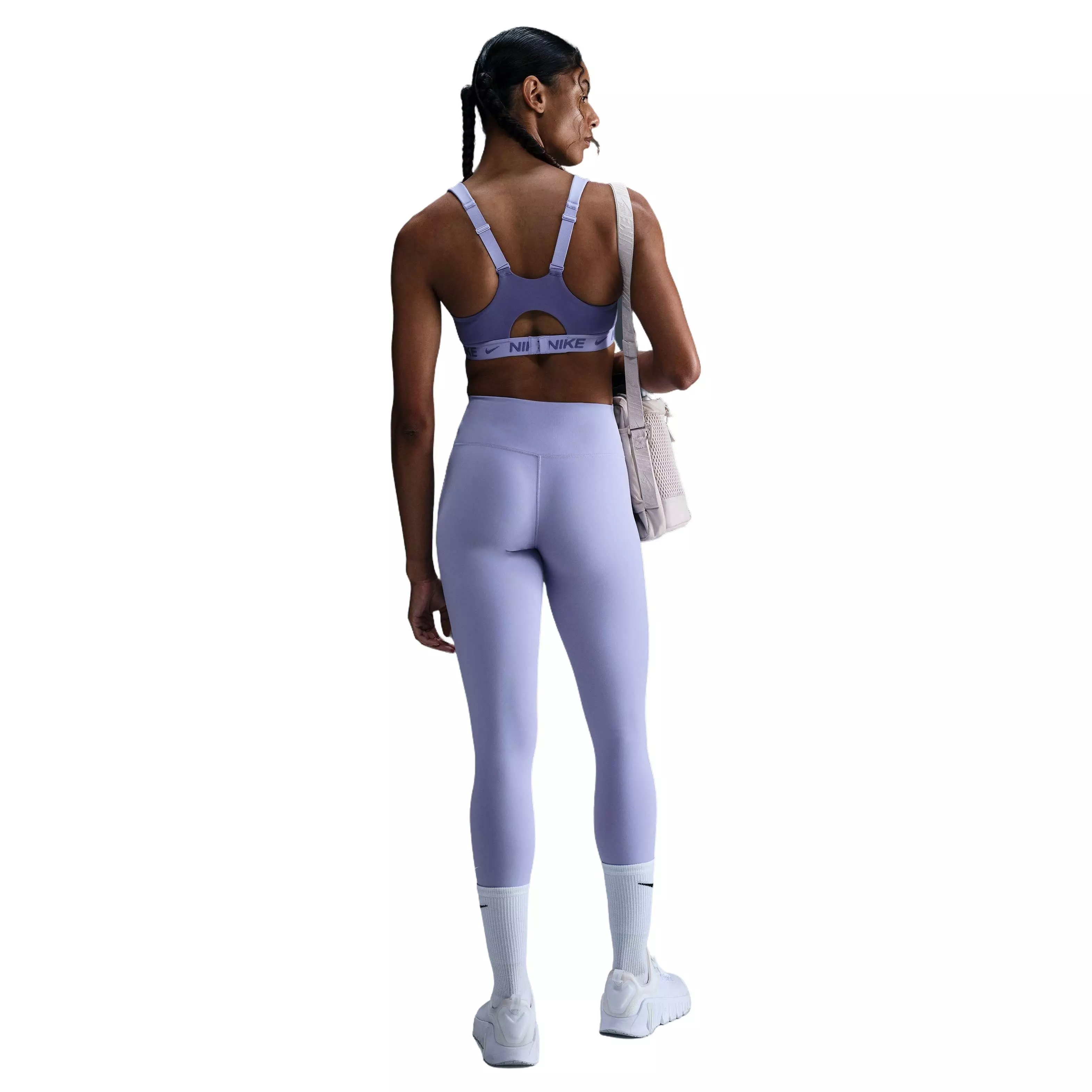 Nike Women's Dri-FIT Indy High Padded Adjustable Sports Bra -Purple - PURPLE