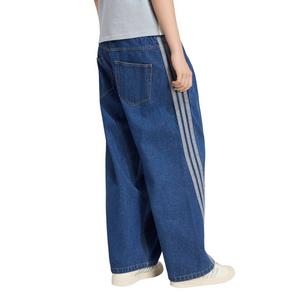 adidas Women's Stadium Medium Washed Denim Loose Fit Pants - Blue - MED BLUE