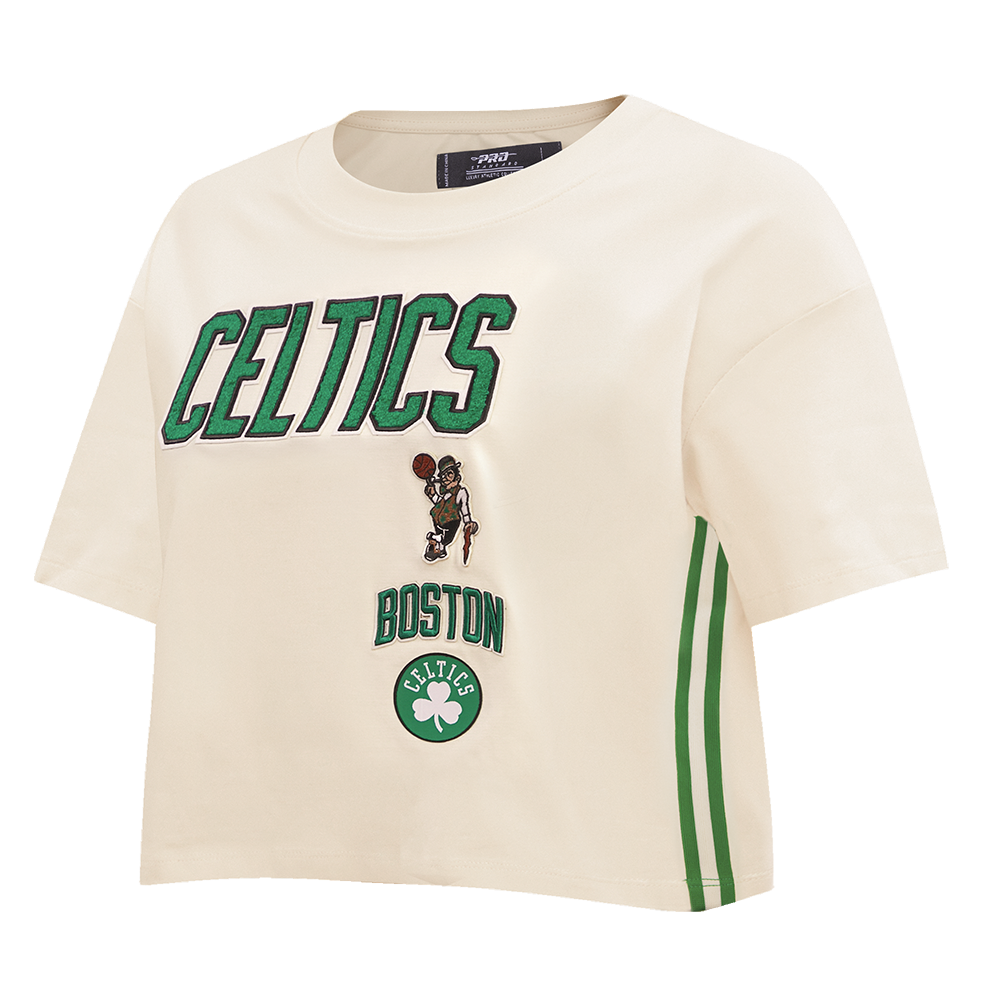 Pro Standard Women's Boston Celtics Retro Classic Boxy Tee - Eggshell - EGGSHELL Thumbnail View 3
