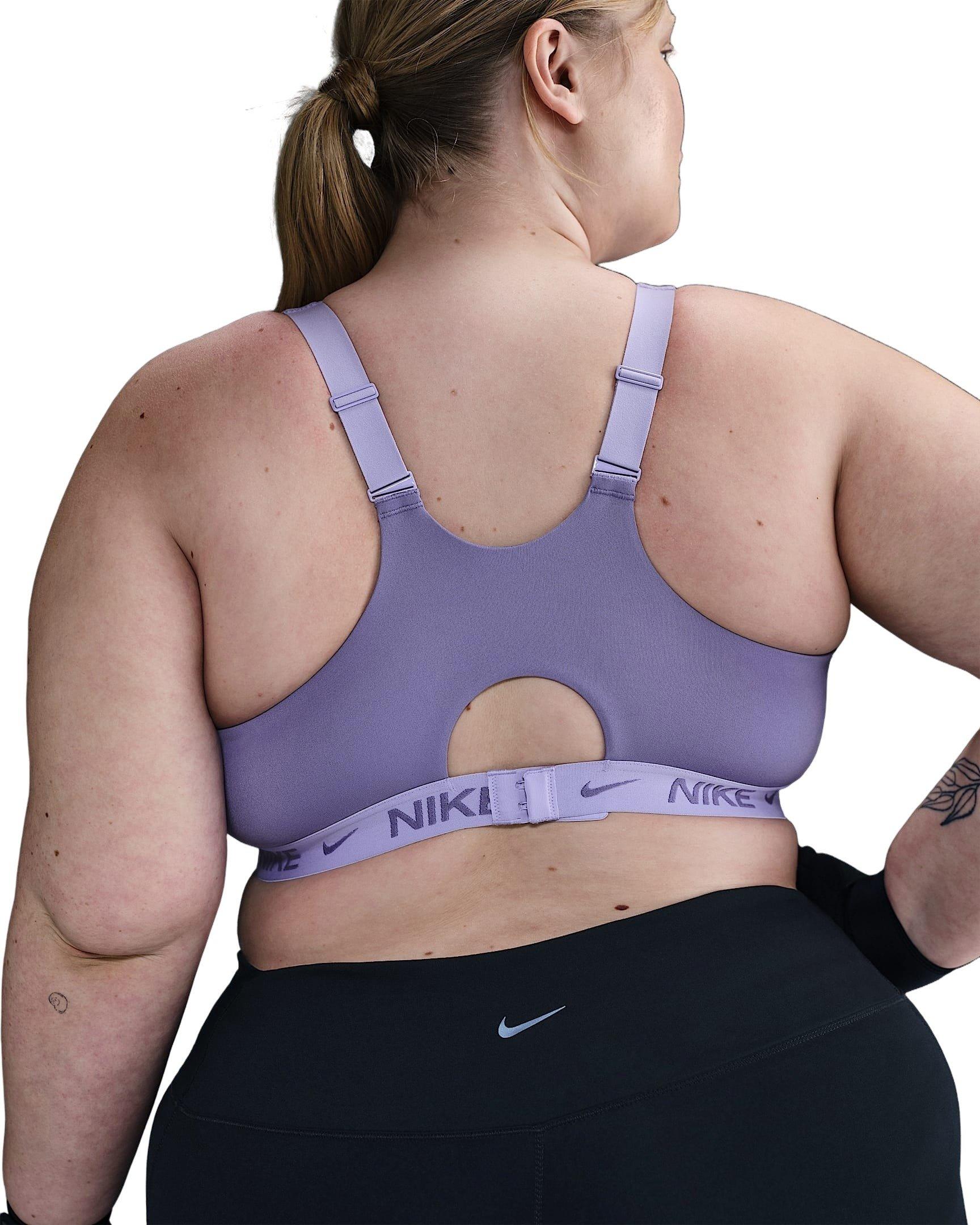 Nike Women's Dri-FIT Indy Adjustable High Padded Sports Bra -Purple - PURPLE Thumbnail View 2