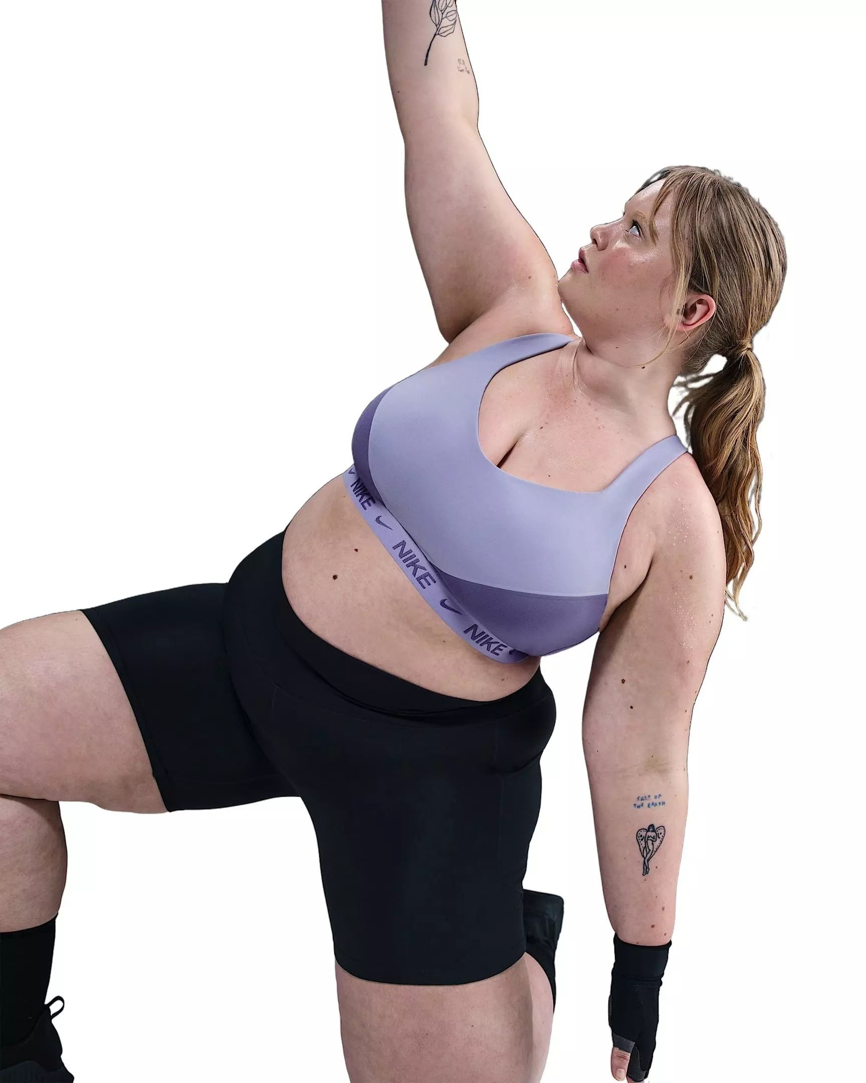 Nike Women's Dri-FIT Indy Adjustable High Padded Sports Bra -Purple - PURPLE