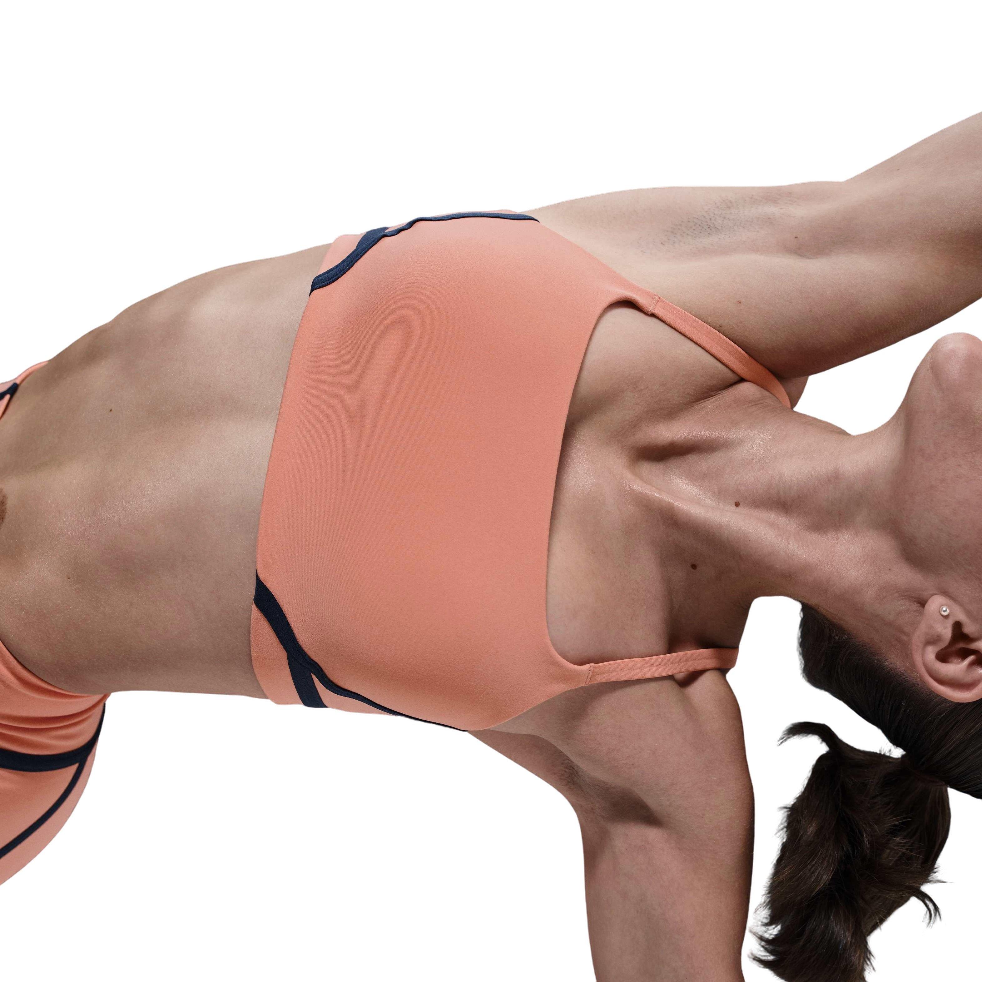 Nike One Women's Light-Support Lightly Lined Sports Bra -Orange - ORANGE Thumbnail View 3