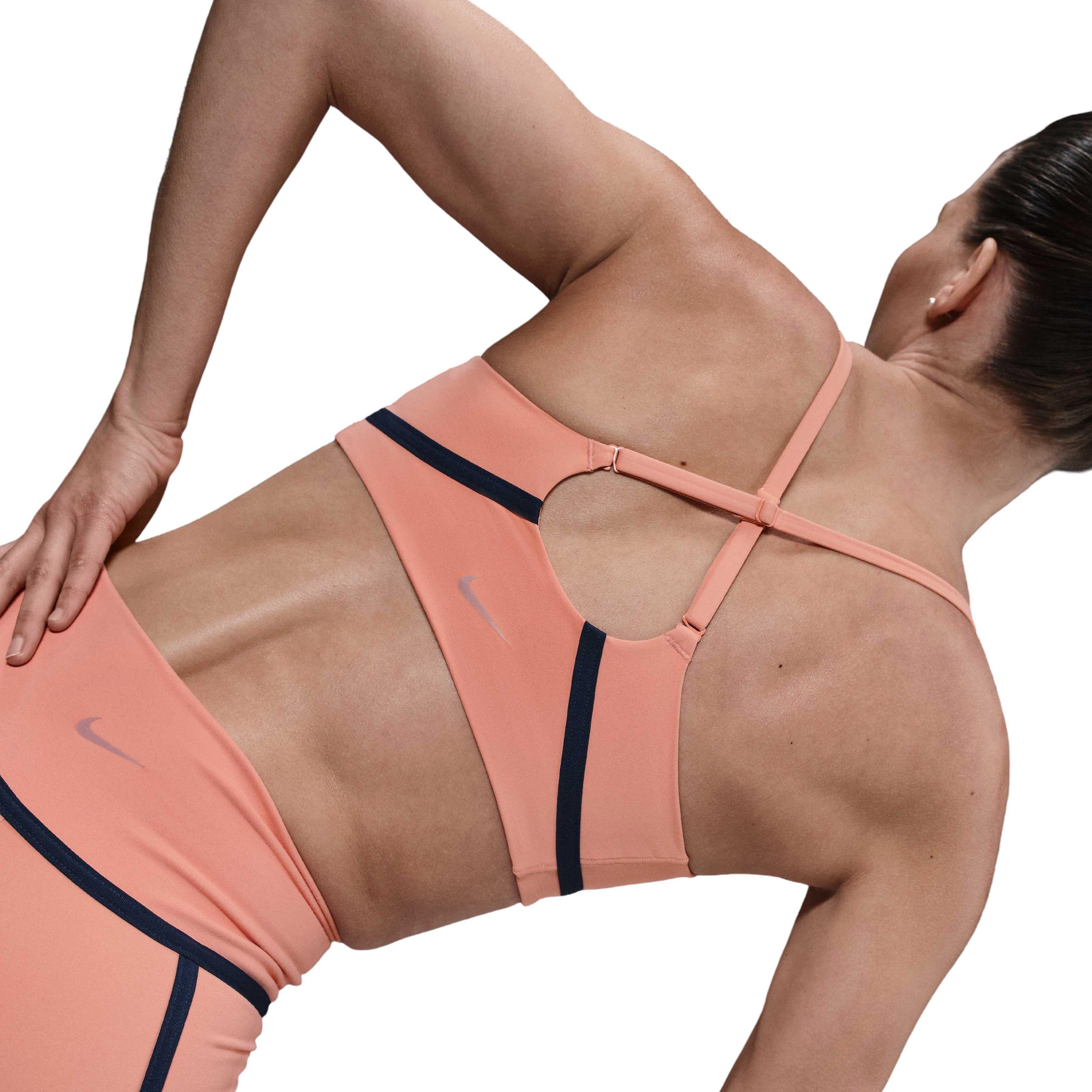 Nike One Women's Light-Support Lightly Lined Sports Bra -Orange - ORANGE Thumbnail View 6