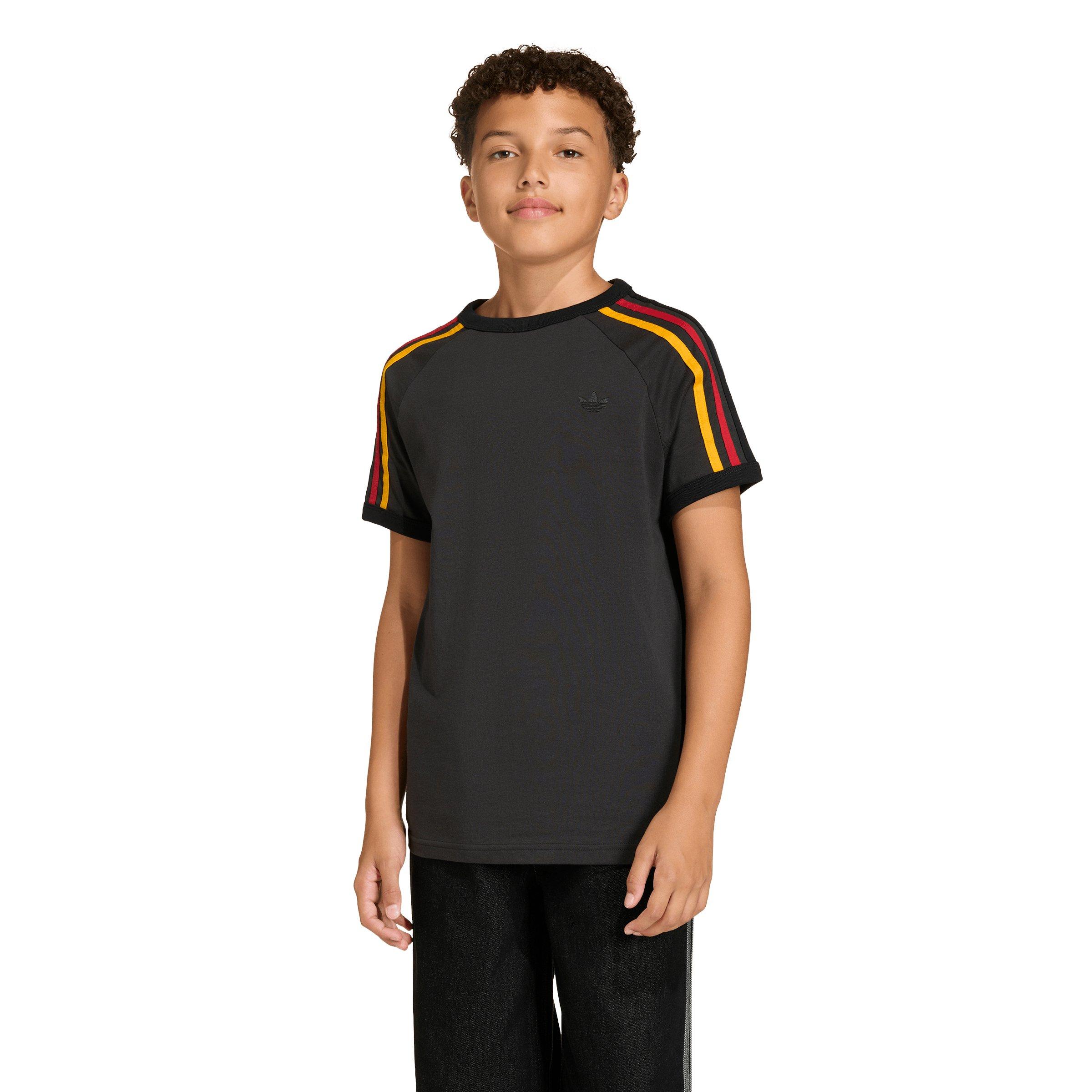 adidas Originals Big Boys' Black 3-Stripes T-Shirt