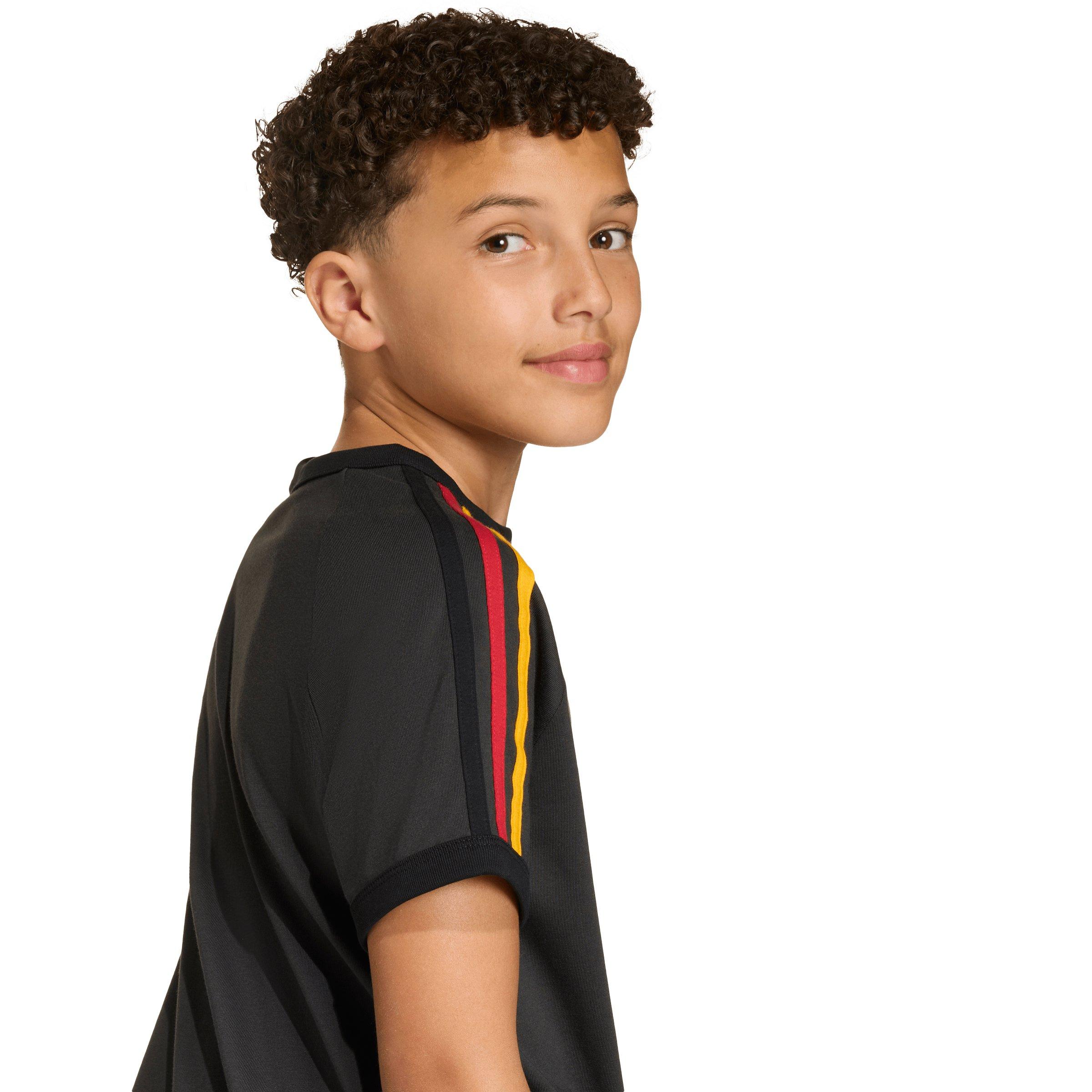 adidas Originals Big Boys' Black 3-Stripes T-Shirt