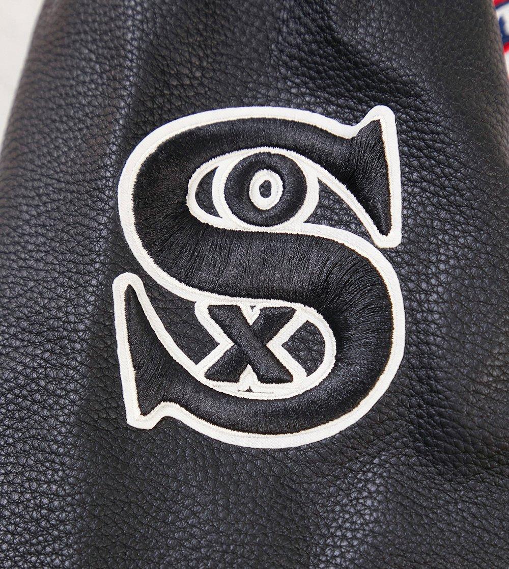 Pro Standard Women's MLB Chicago White Sox Retro Classic Rib Wool Varsity Jacket - Eggshell/Black - EGGSHELL/BLACK Thumbnail View 7