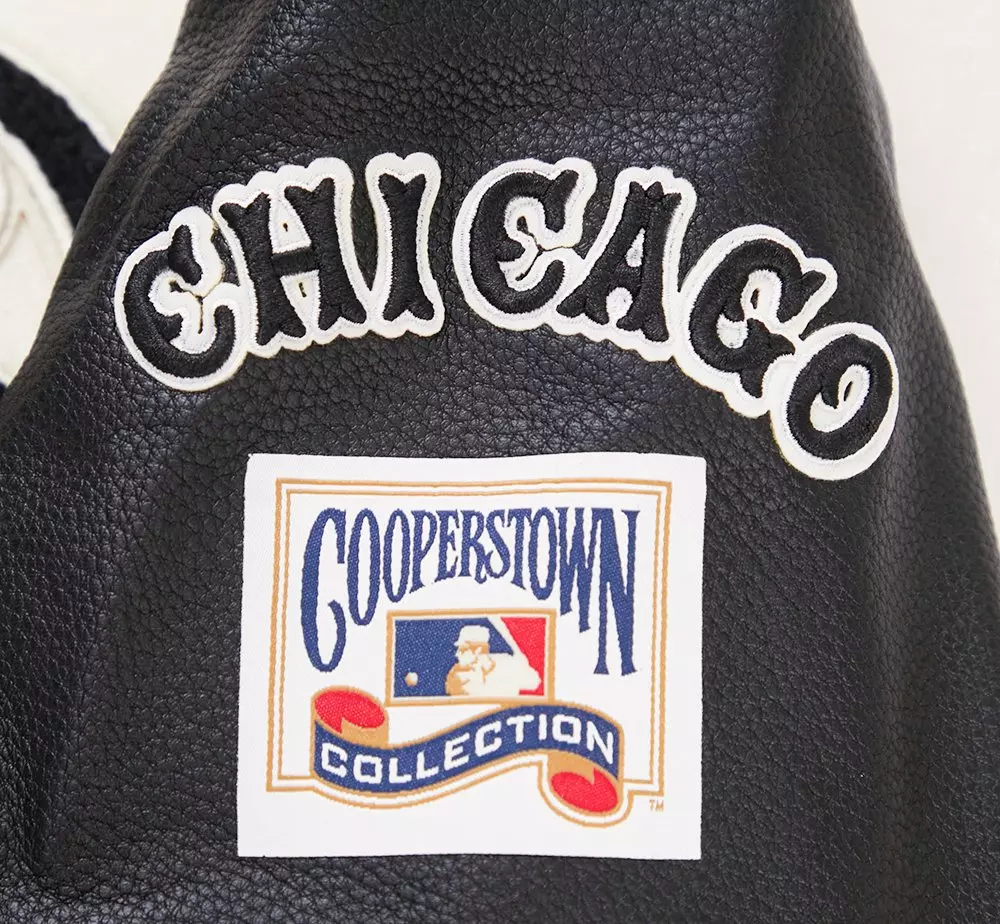 Pro Standard Women's MLB Chicago White Sox Retro Classic Rib Wool Varsity Jacket - Eggshell/Black - EGGSHELL/BLACK