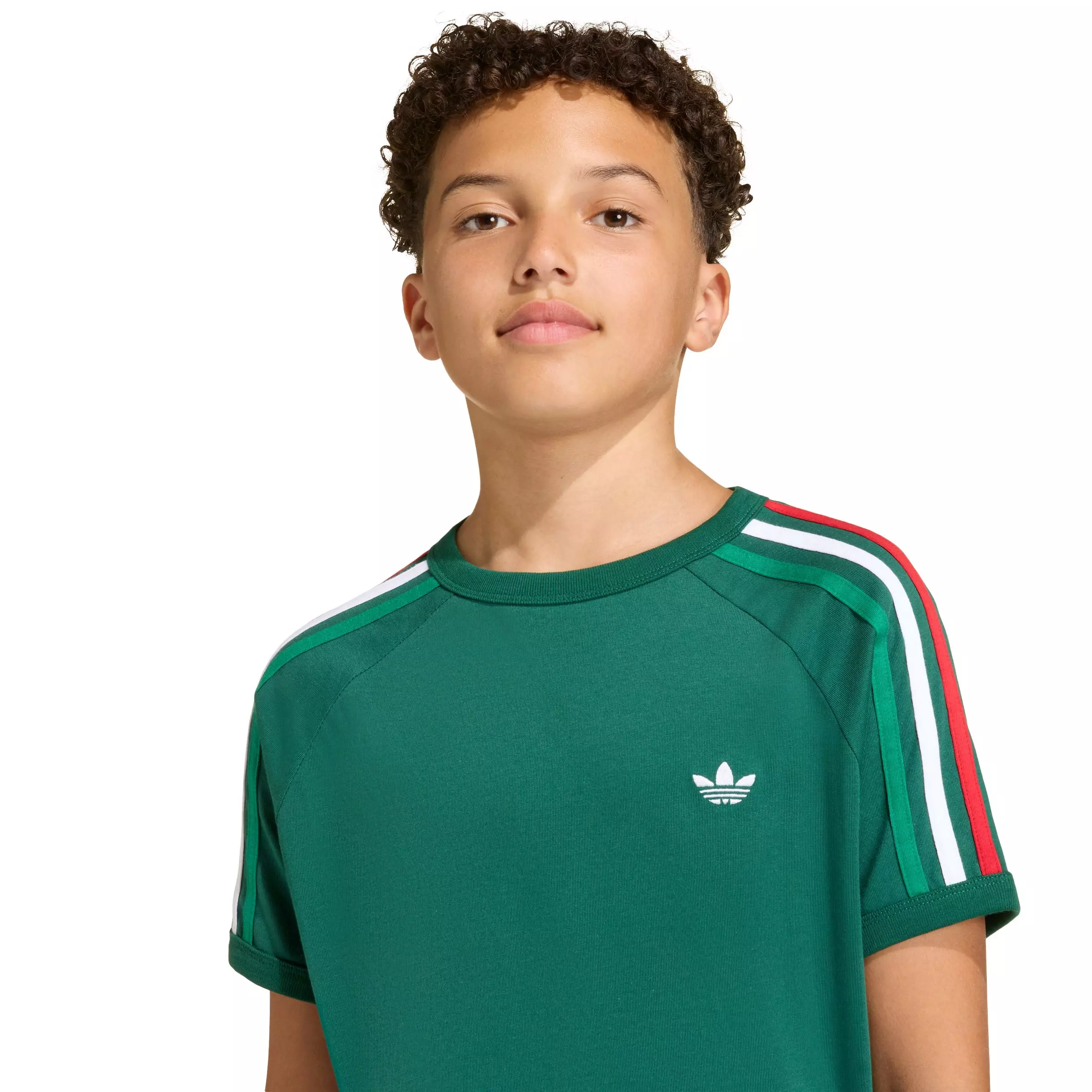 adidas Originals Big Boys' 3-Stripes T-Shirt - Green - GREEN