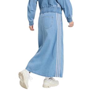adidas Women's Stadium Light Washed Denim Loose Fit Skirt - Lt Blue - LT BLUE