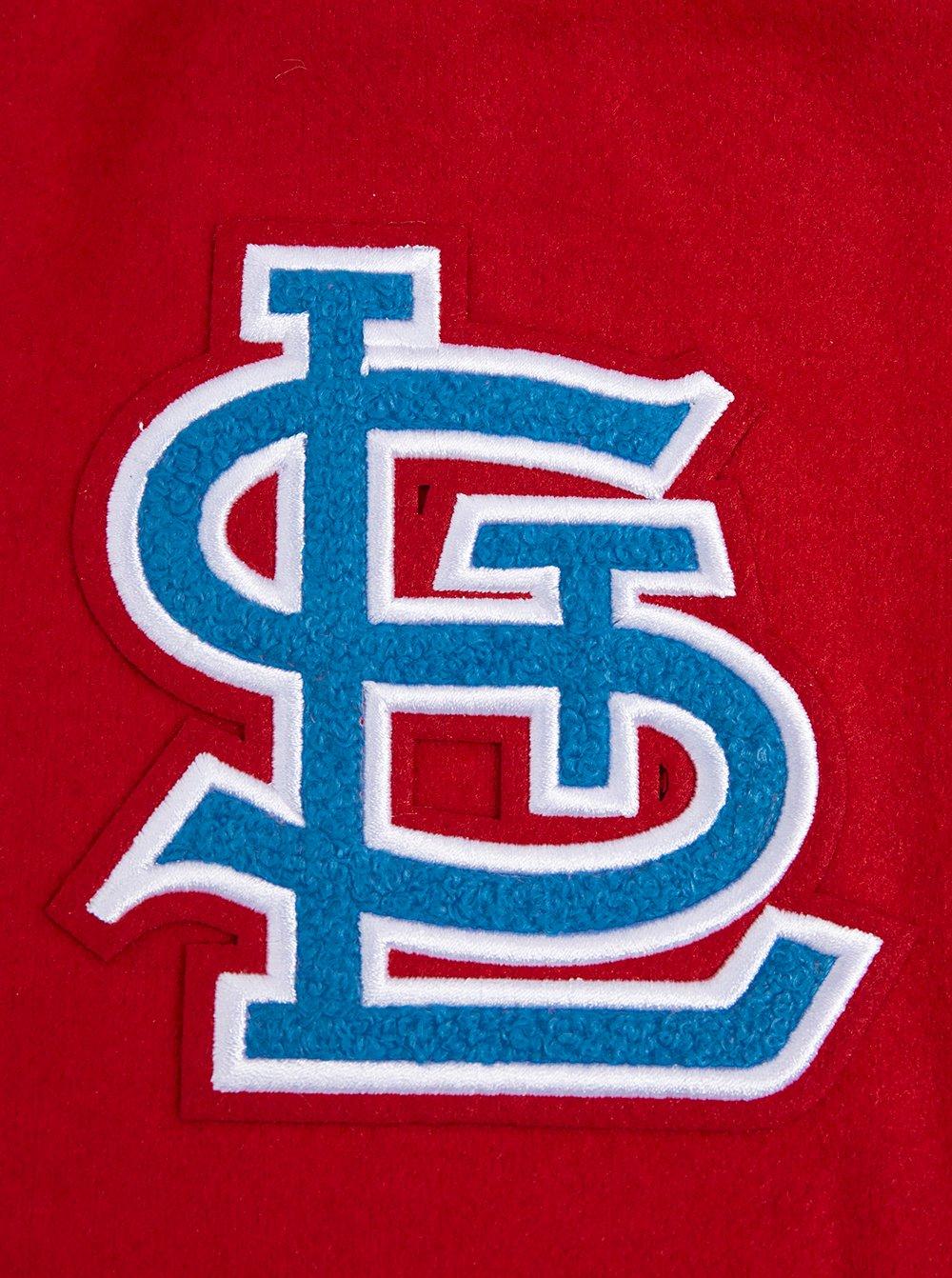 Pro Standard Women's MLB St. Louis Cardinals Retro Classic Rib Wool Varsity Jacket -Red - RED Thumbnail View 5