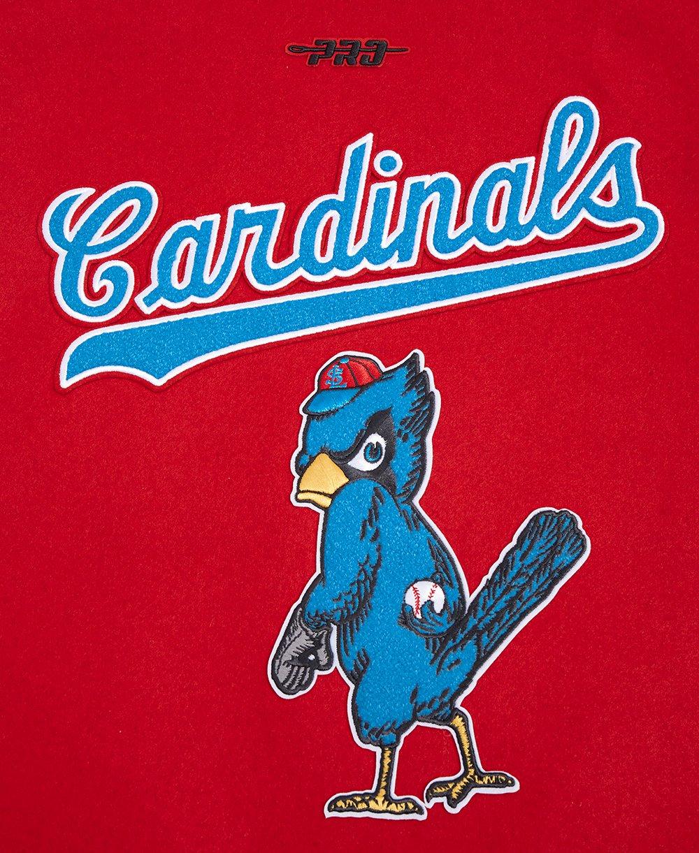 Pro Standard Women's MLB St. Louis Cardinals Retro Classic Rib Wool Varsity Jacket -Red - RED Thumbnail View 6