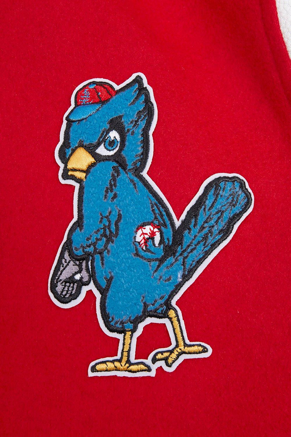 Pro Standard Women's MLB St. Louis Cardinals Retro Classic Rib Wool Varsity Jacket -Red - RED Thumbnail View 7