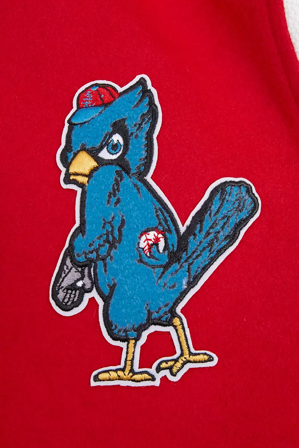 Pro Standard Women's MLB St. Louis Cardinals Retro Classic Rib Wool Varsity Jacket -Red - RED