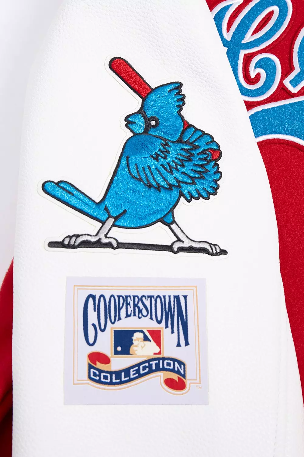 Pro Standard Women's MLB St. Louis Cardinals Retro Classic Rib Wool Varsity Jacket -Red - RED