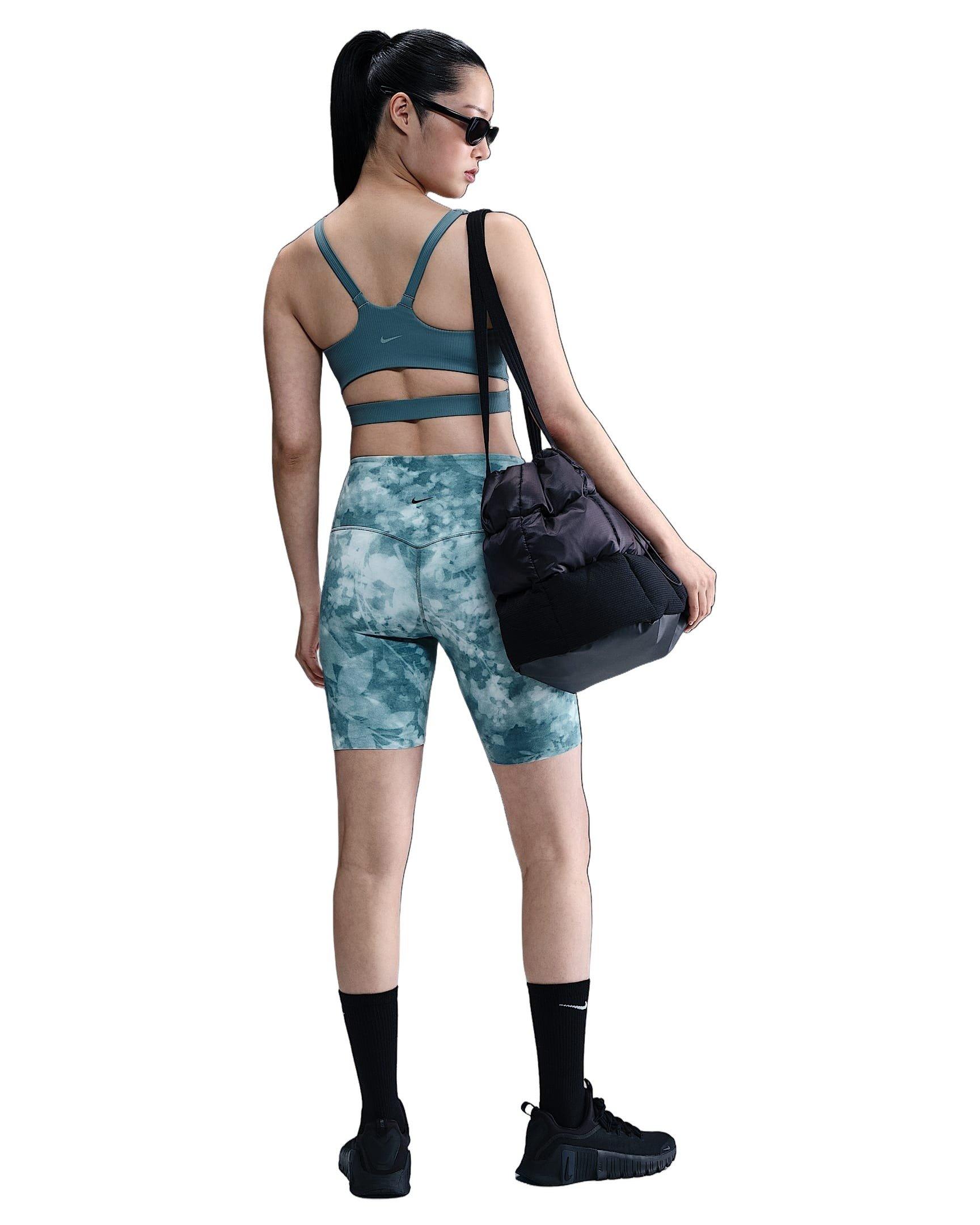 Nike Women's Zenvy Light-Support Rib Padded Sports Bra -Blue - BLUE Thumbnail View 5