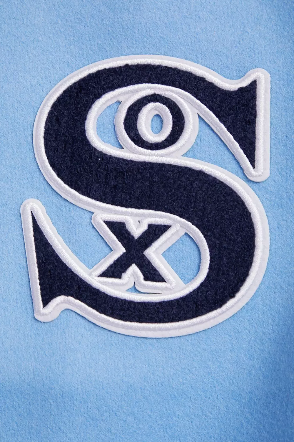 Pro Standard Women's MLB Chicago White Sox Retro Classic Rib Wool Varsity Jacket -Blue/White - BLUE/WHITE