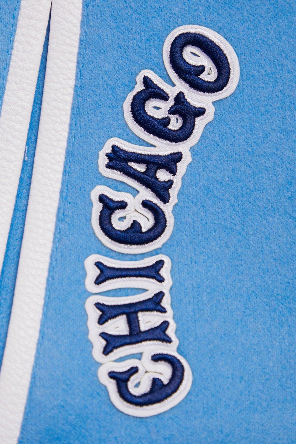 Pro Standard Women's MLB Chicago White Sox Retro Classic Rib Wool Varsity Jacket -Blue/White - BLUE/WHITE Thumbnail View 8