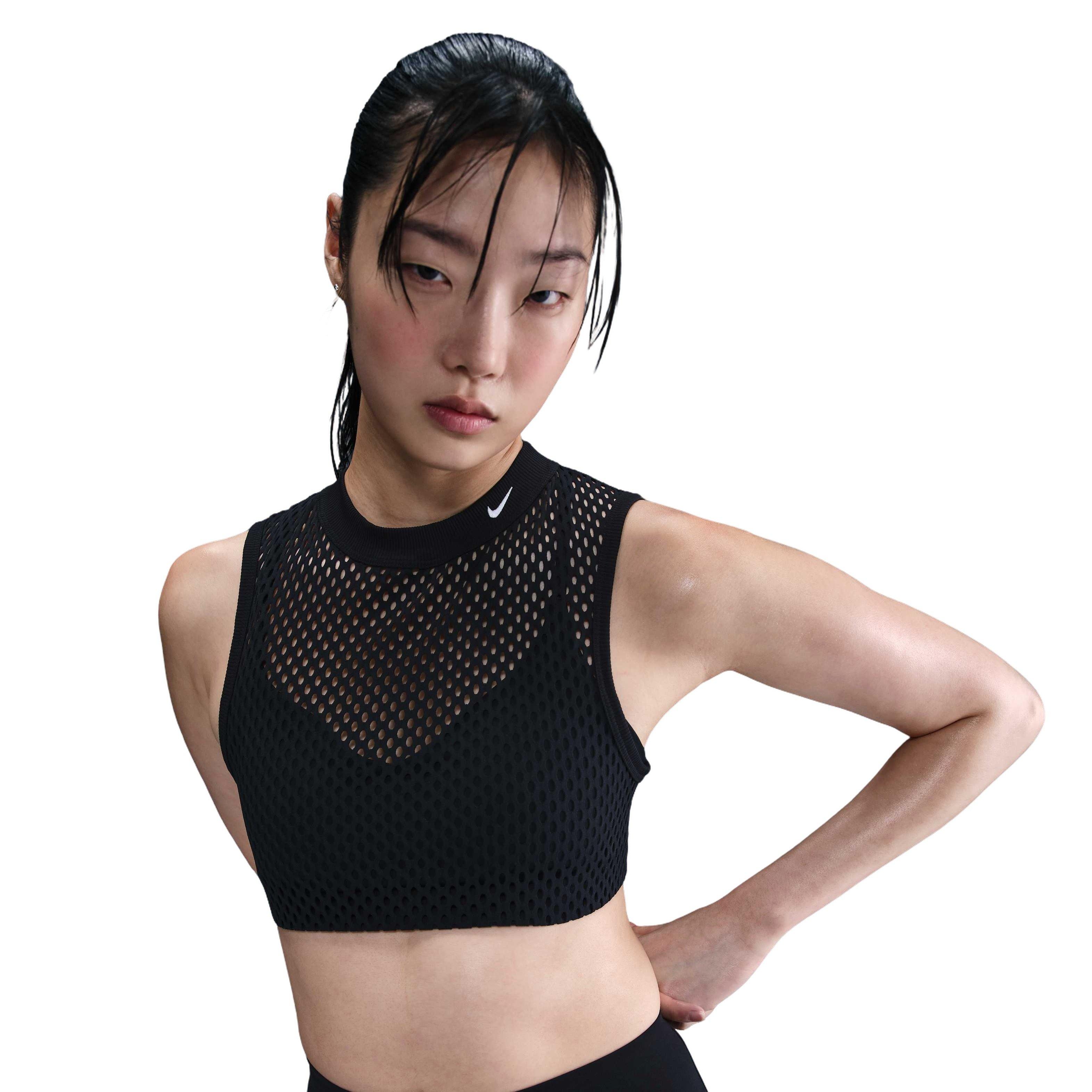 Nike Women's Indy Net Light-Support Padded Sports Bra - BLACK Thumbnail View 1