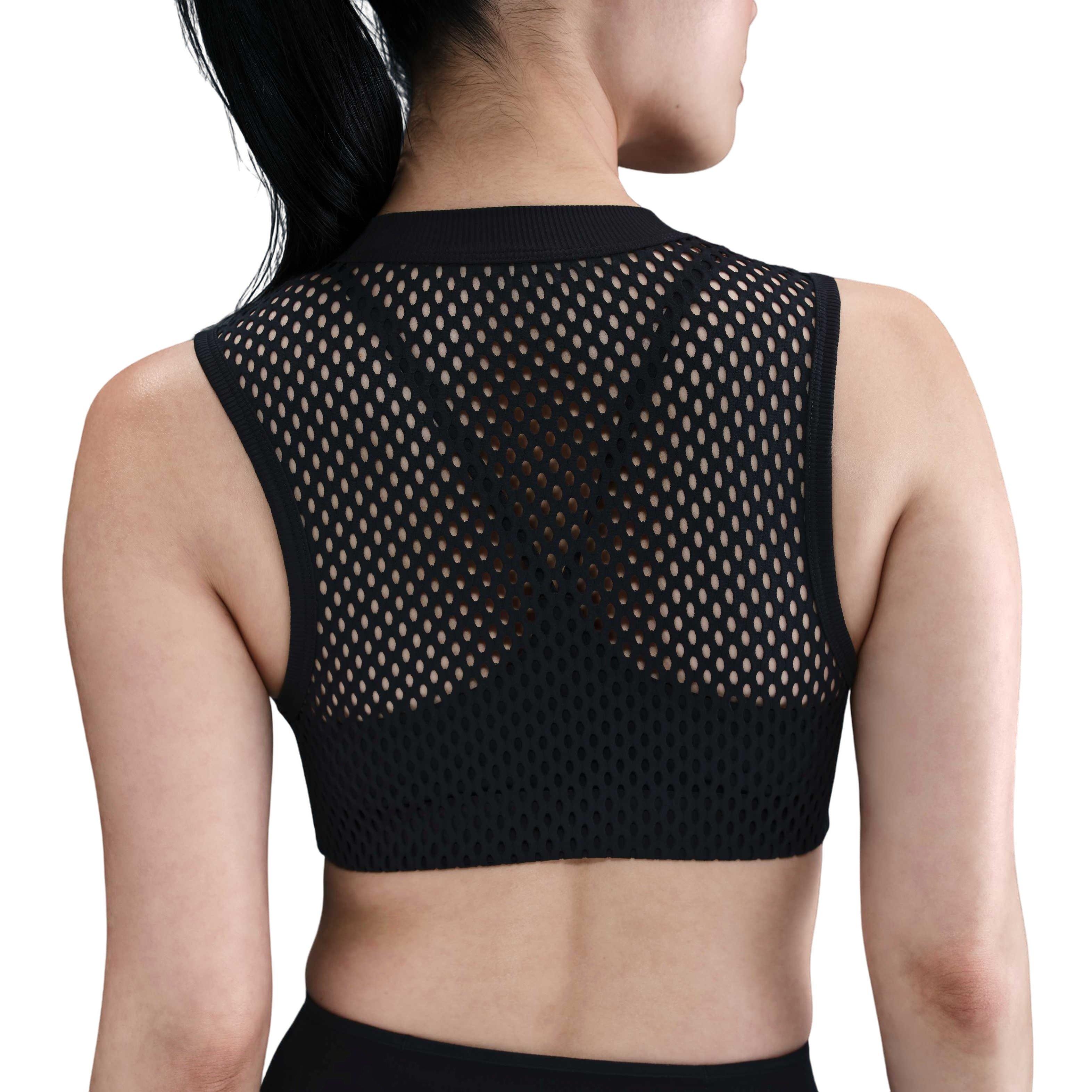 Nike Women's Indy Net Light-Support Padded Sports Bra - BLACK Thumbnail View 2