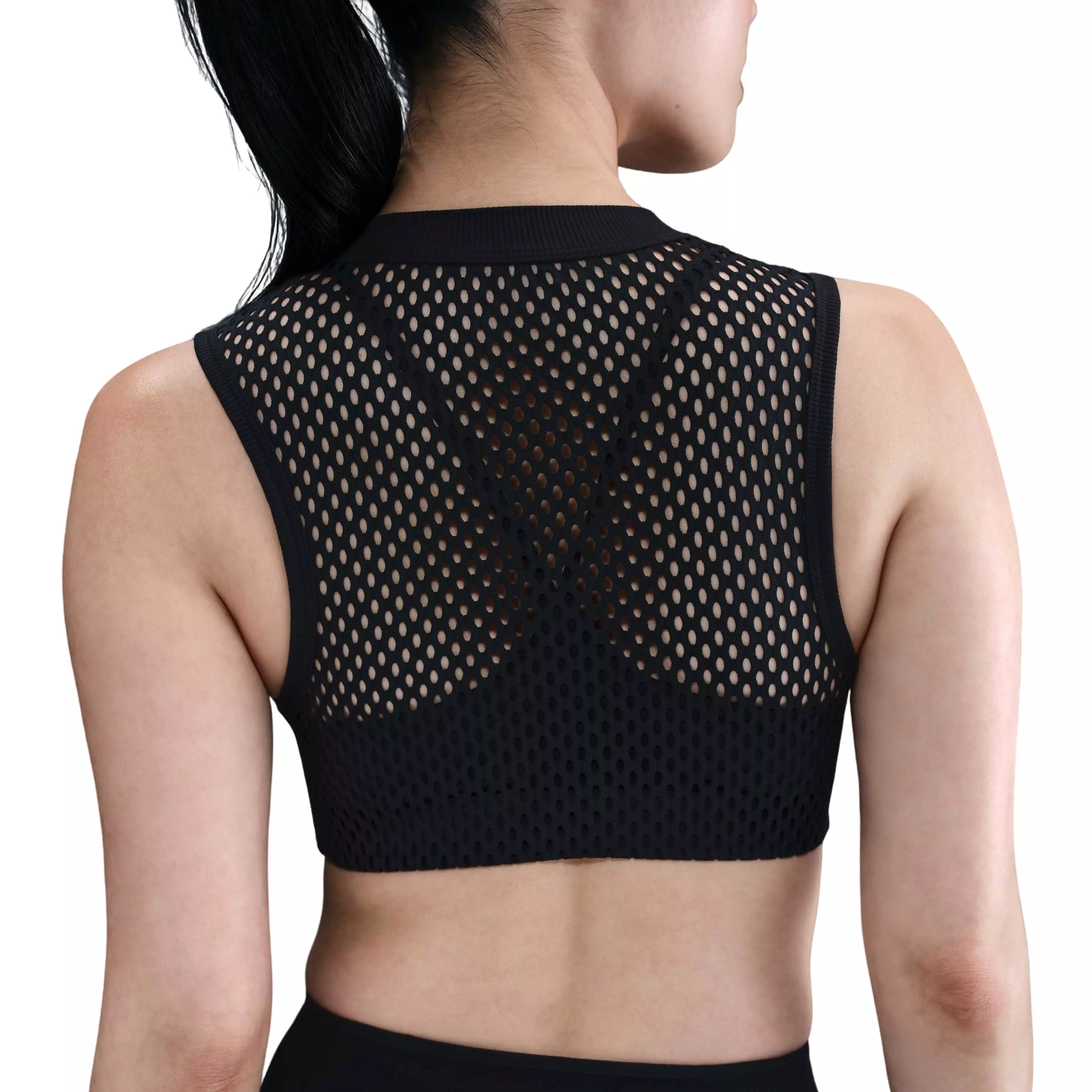 Nike Women's Indy Net Light-Support Padded Sports Bra - BLACK