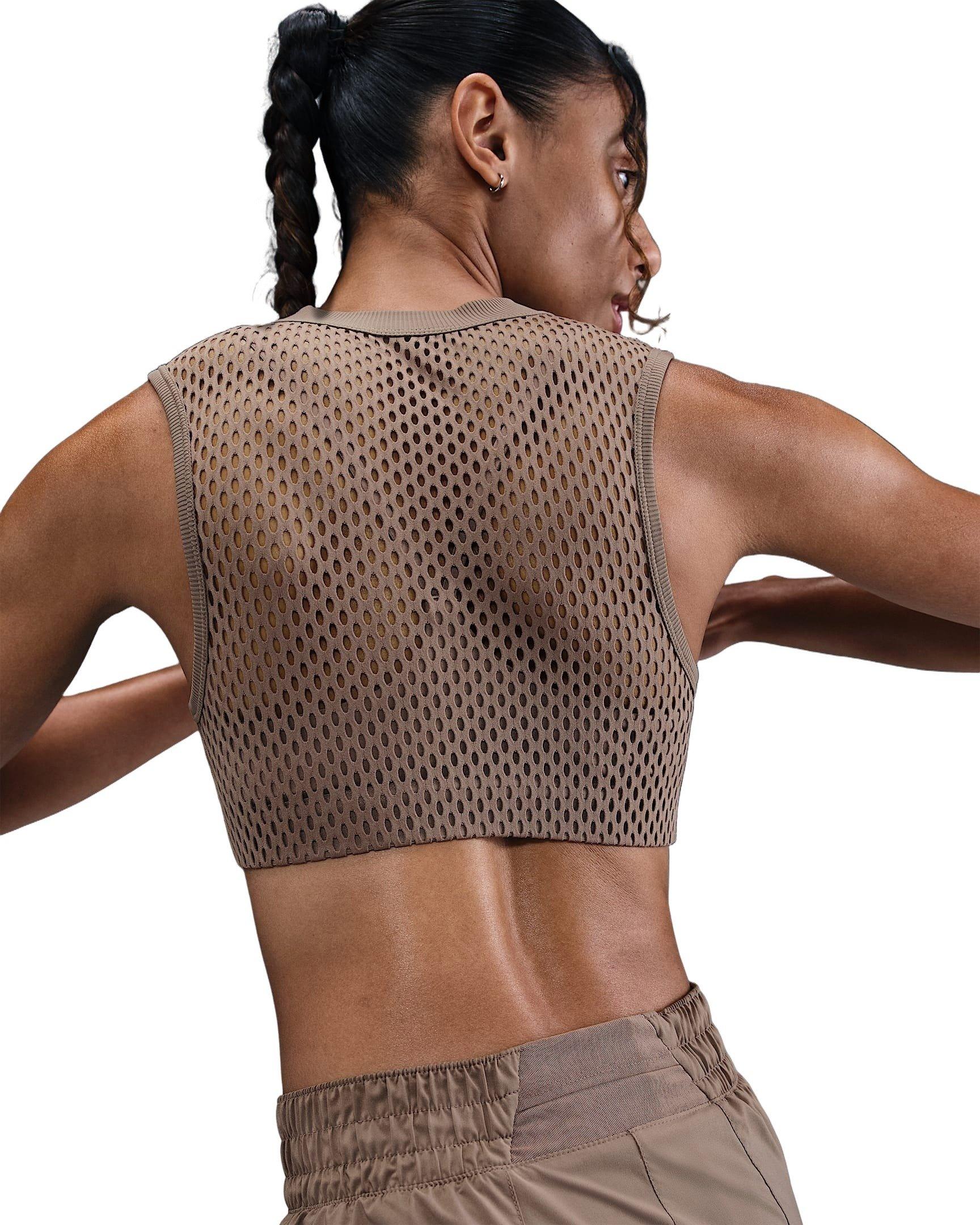 Nike Women's Indy Net Light-Support Padded Sports Bra - BROWN Thumbnail View 2