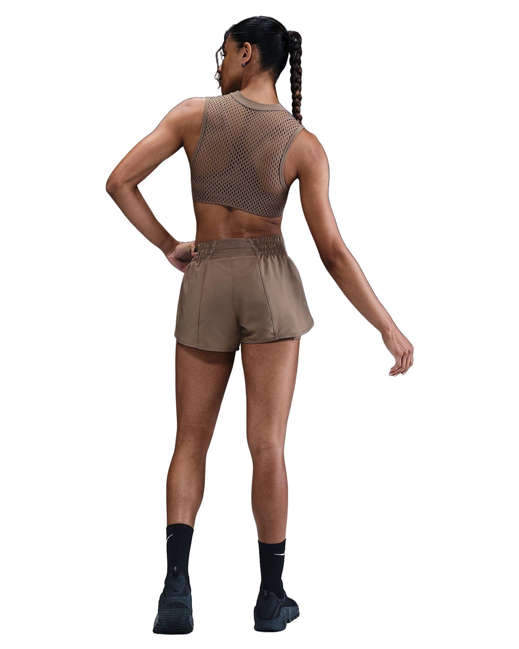 Nike Women's Indy Net Light-Support Padded Sports Bra - BROWN Thumbnail View 5