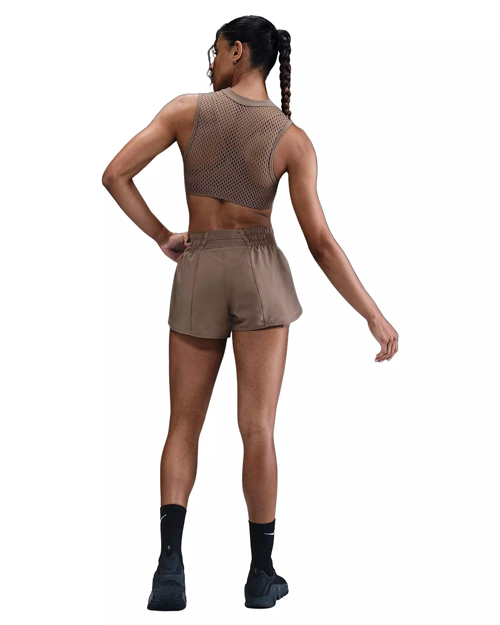 Nike Women's Indy Net Light-Support Padded Sports Bra - BROWN