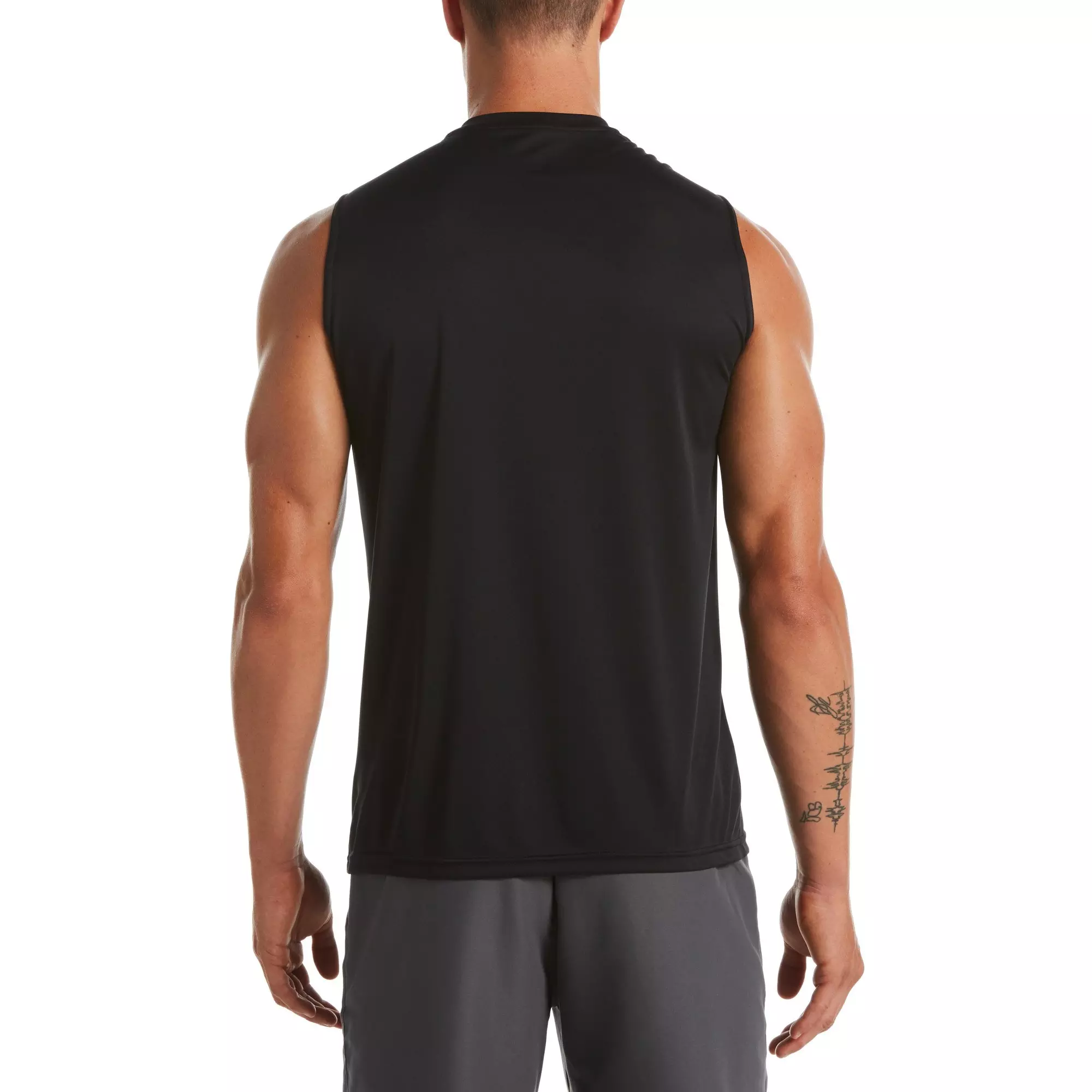 Nike Men's Swim Hydroguard Essential Dri-FIT UV Sleeveless Top - BLACK