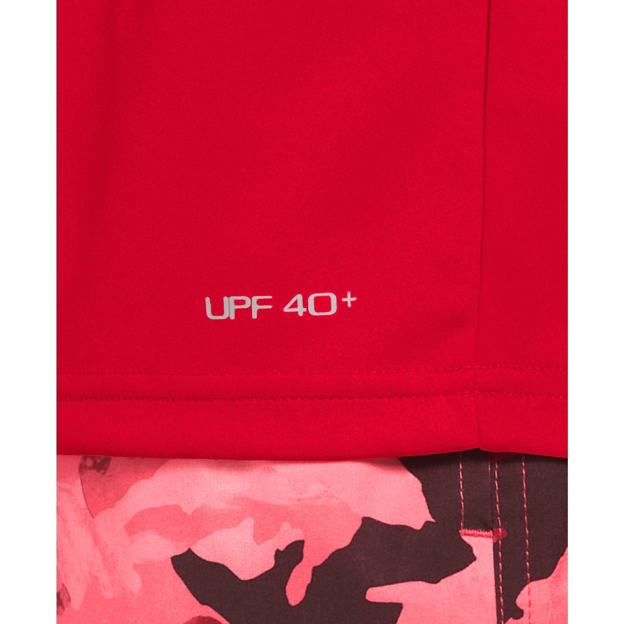 Nike Men's Swim Hydroguard Essential Dri-FIT UV Sleeveless Top - RED Thumbnail View 4