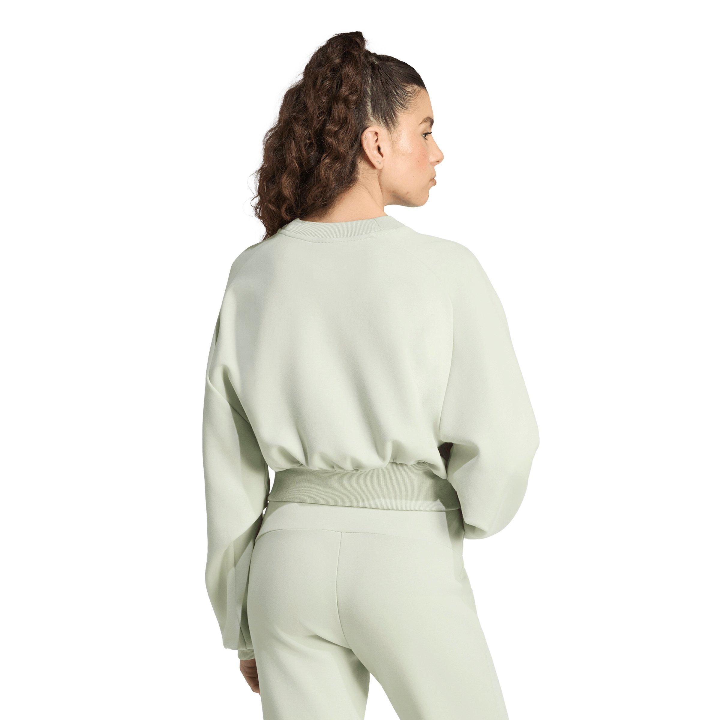 adidas Women's Soft Lux Loose Sweatshirt - Lt Green - LT GREEN